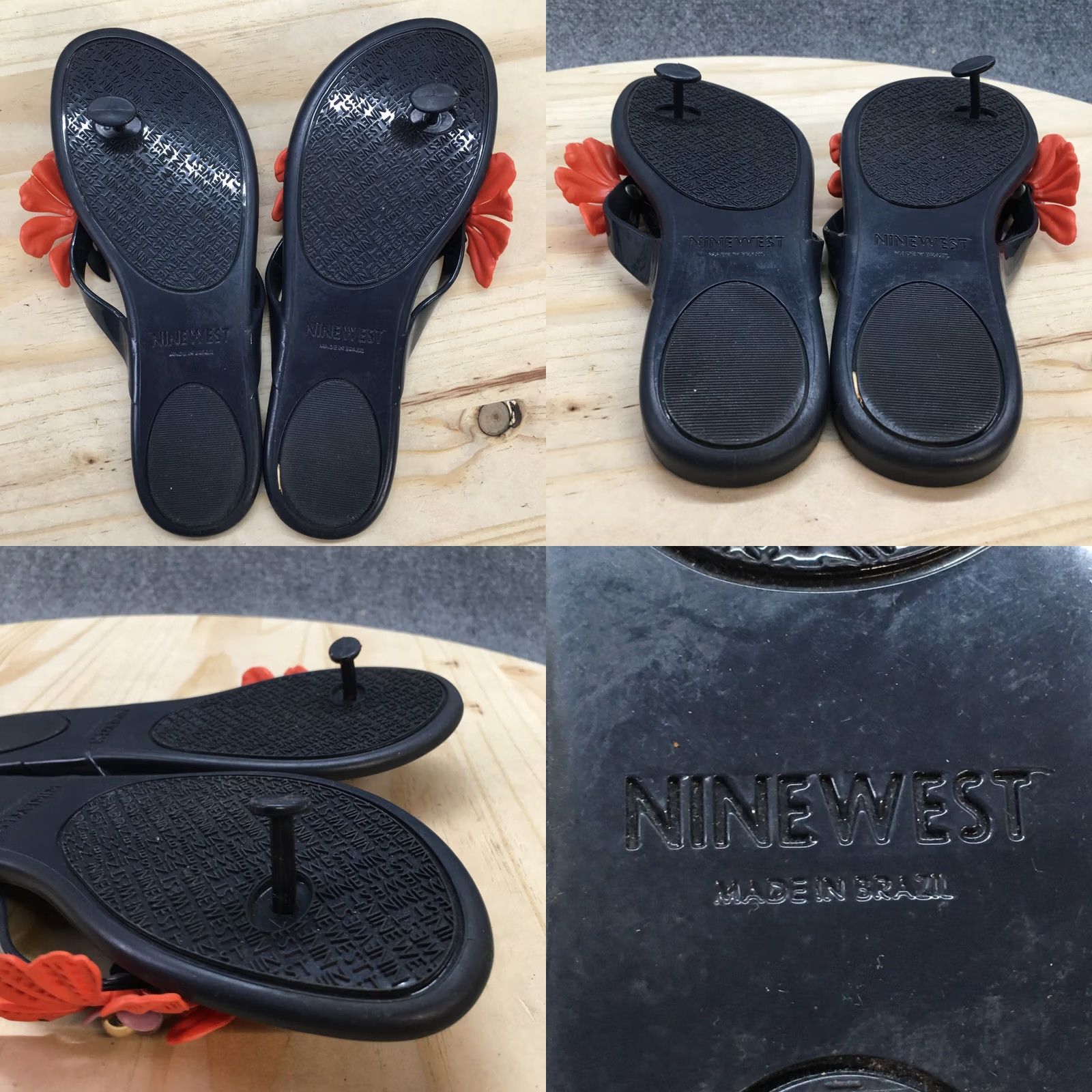 Nine West Nine West Sandal Womens 5 Flip Flop Flats Comfort Blue Orange Slip On Size US 5 / IT 35 - 8 Thumbnail