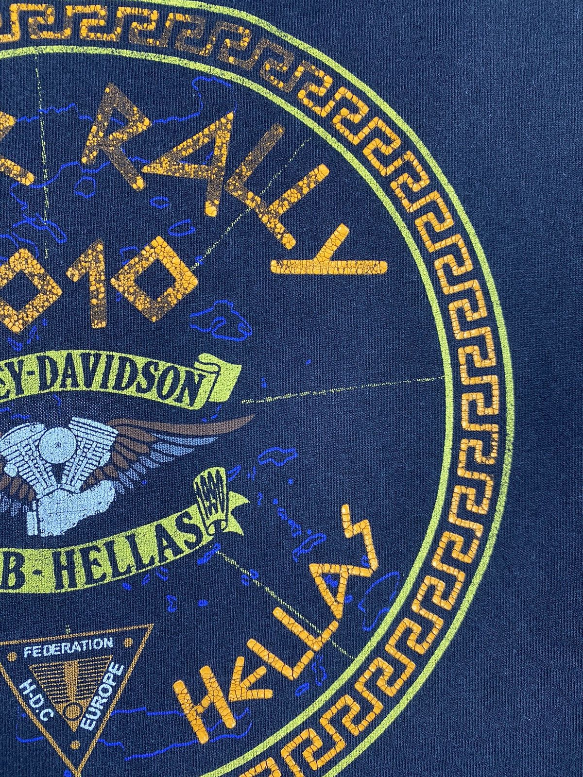 Harley Davidson × Vintage Harley Davidson Club Hellas 2010 Y2K Supper Rally T Shirt Size US L / EU 52-54 / 3 - 8 Thumbnail