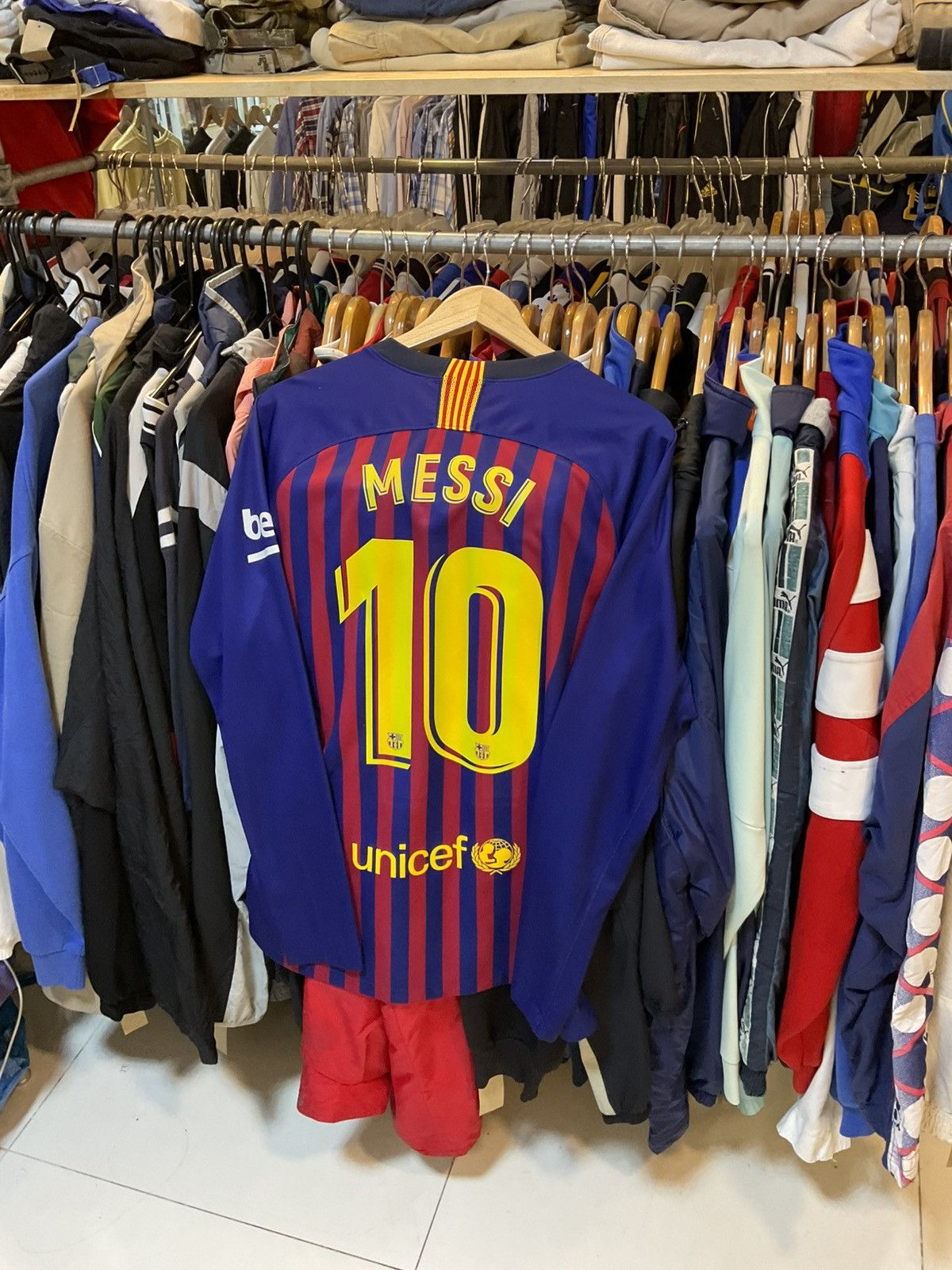Nike 2018-2019 FC Barcelona Long Sleeves Home Kit MESSI 10 Size US M / EU 48-50 / 2 - 1 Thumbnail