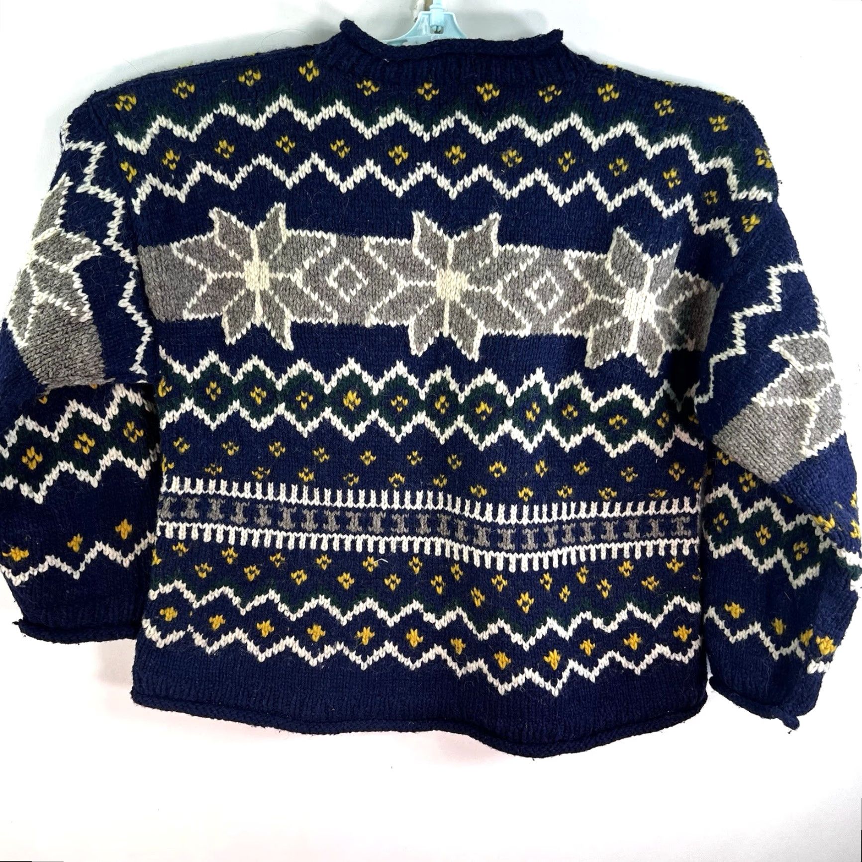 Vintage VINTAGE Rey Wear Geometric Wool Sweater Mens XL Blue Chunky-Knit Crew Neck 90s Classic Size US XL / EU 56 / 4 - 6 Thumbnail