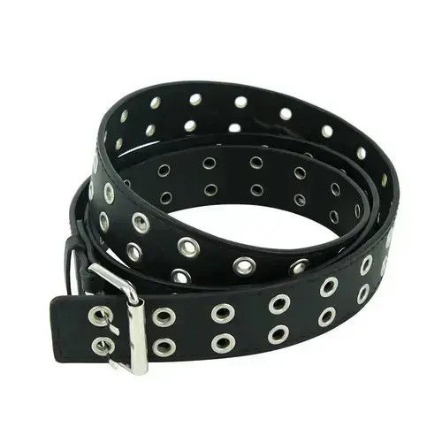 Leather × Unowned Belts Y2K Double Eyelet Leather Belt Unisex Size ONE SIZE - 2 Thumbnail