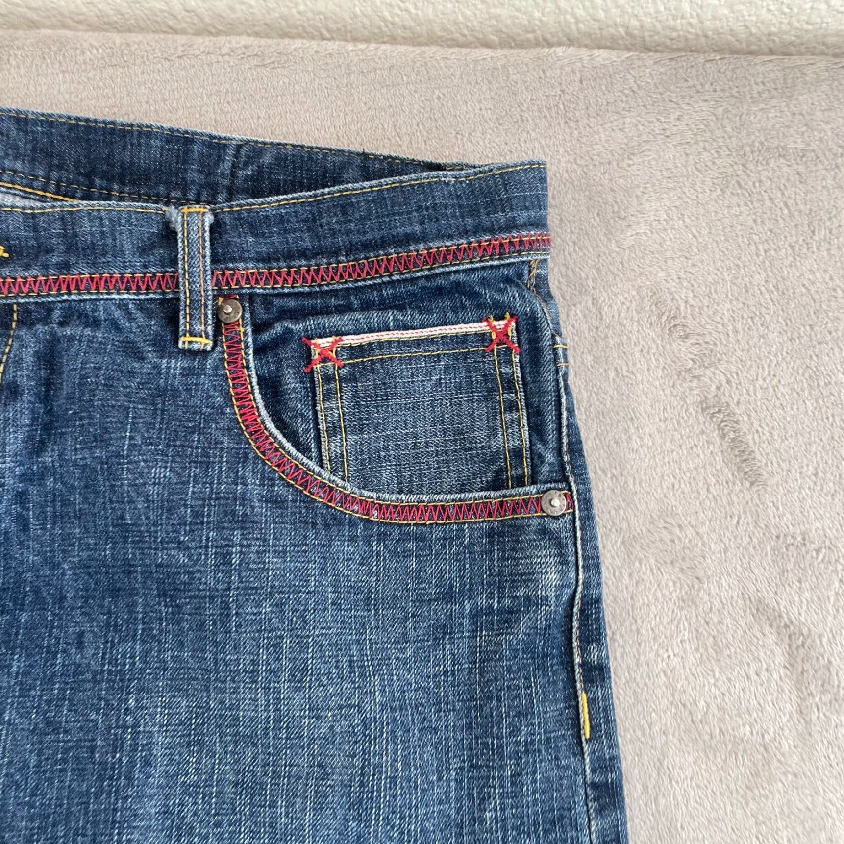The Hundreds VINTAGE The Hundreds Jeans Men 40x32 Blue Embroidered Pocket Grunge Selvedge Denim Straight 40 32 Distressed Slimming Pockets Size US 40 / EU 56 - 5 Thumbnail