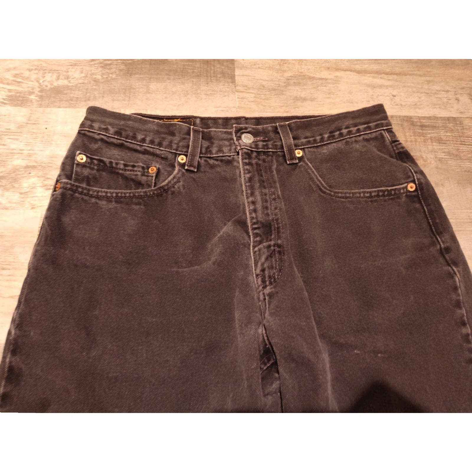 Levi's VINTAGE Levi's Jeans Mens 33x31 Black Denim 550 Relaxed Fit Pants 90s Cowboy Grunge Retro USA Mens Size US 33 - 4 Thumbnail