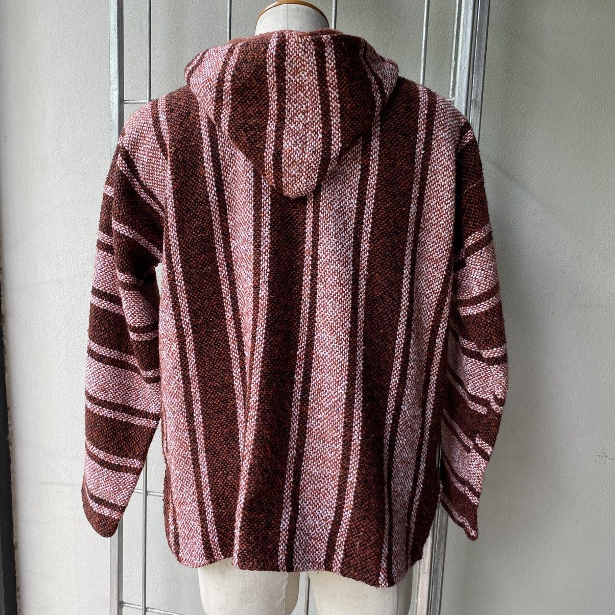 Vintage Brown & Pink Striped Baja Hoodie Size US M / EU 48-50 / 2 - 22 Thumbnail