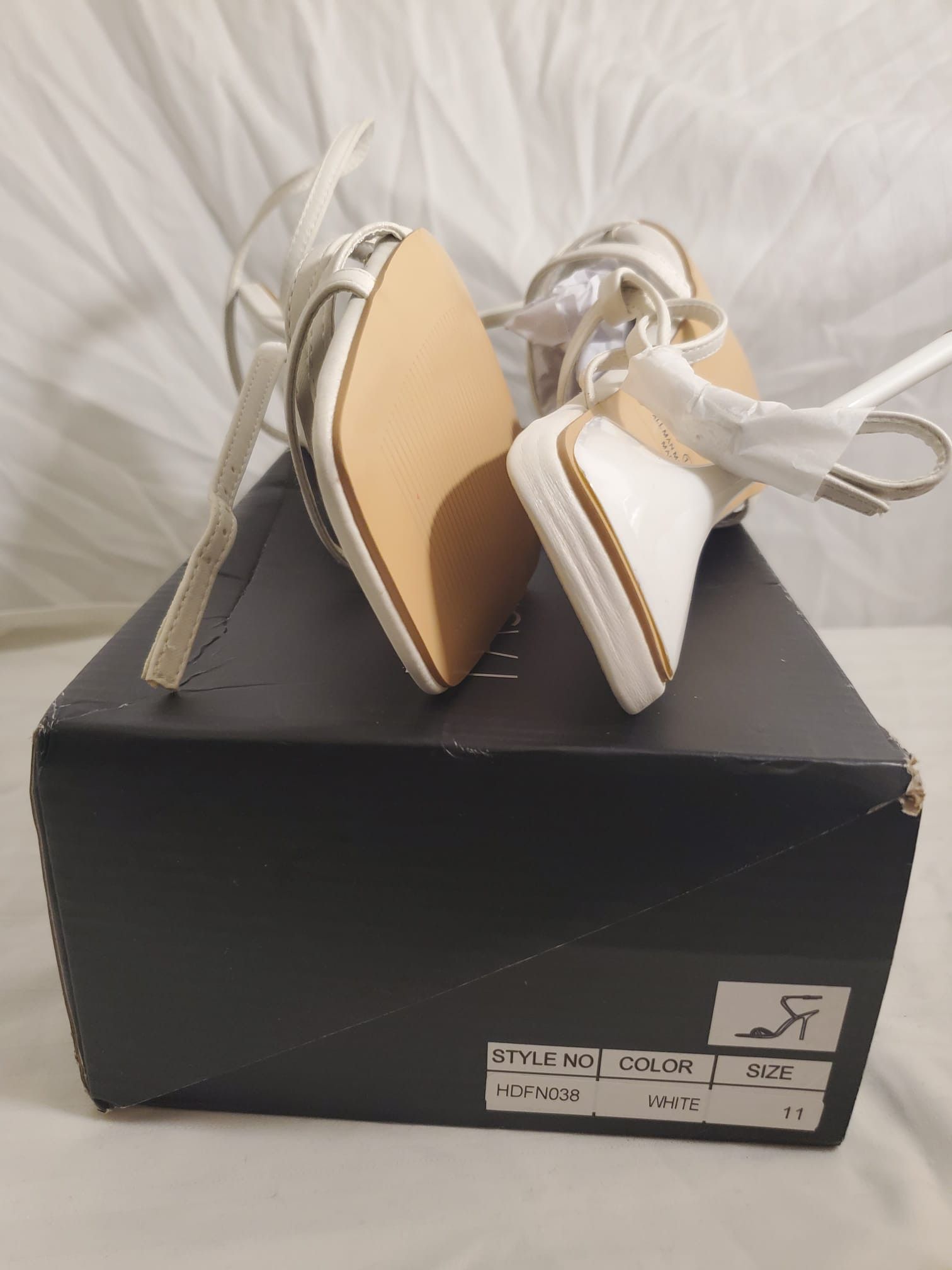Fashion Nova Fashion Nova Heels White Colour Size US 11 / IT 41 - 2 Thumbnail