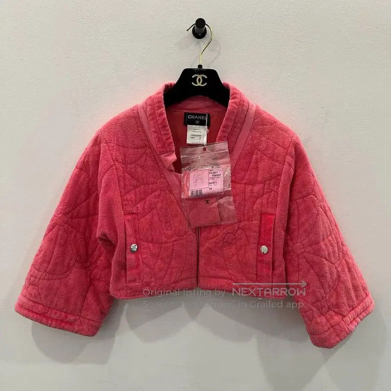 Chanel Chanel Pink Cotton Women's Jacket . Size XS / US 0-2 / IT 36-38 - 2 Thumbnail