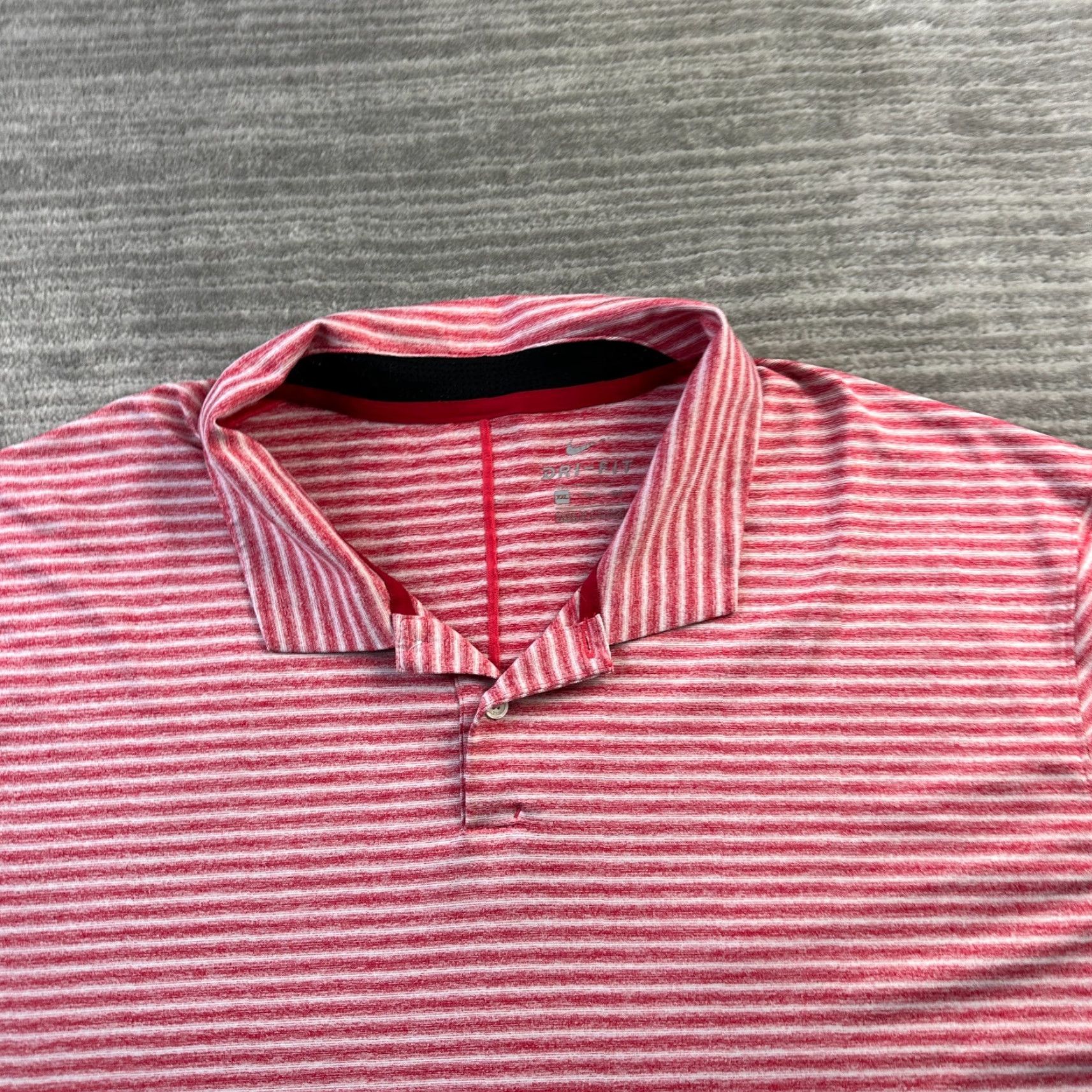 Nike Nike Tiger Woods Polo Shirt Mens 2XL Red Dri Fit Striped Short Sleeve Collared Button Size US XXL / EU 58 / 5 - 3 Thumbnail