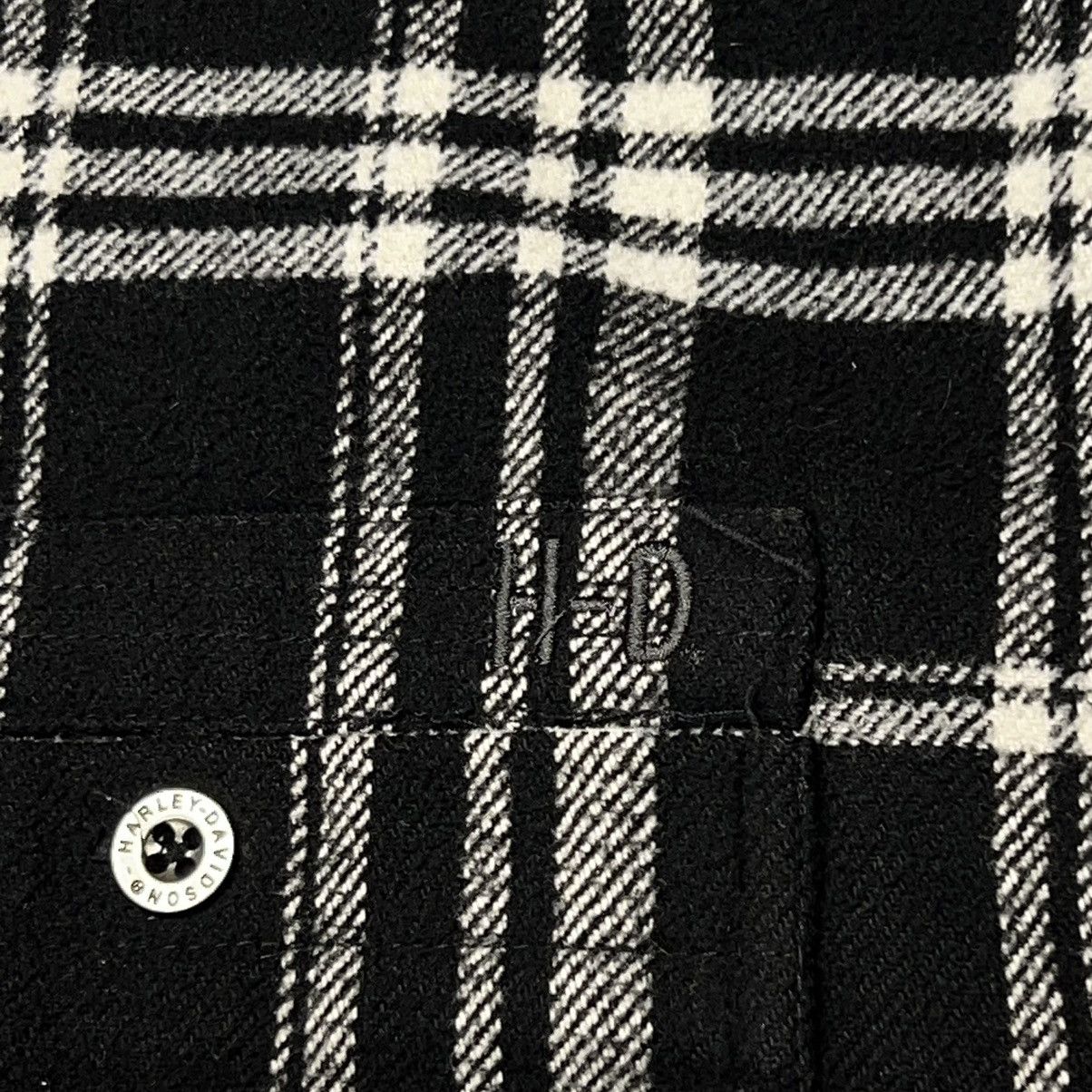Harley Davidson Harley Davidson Flannel Jacket Black Plaid Button Shirt Size US XL / EU 56 / 4 - 7 Thumbnail