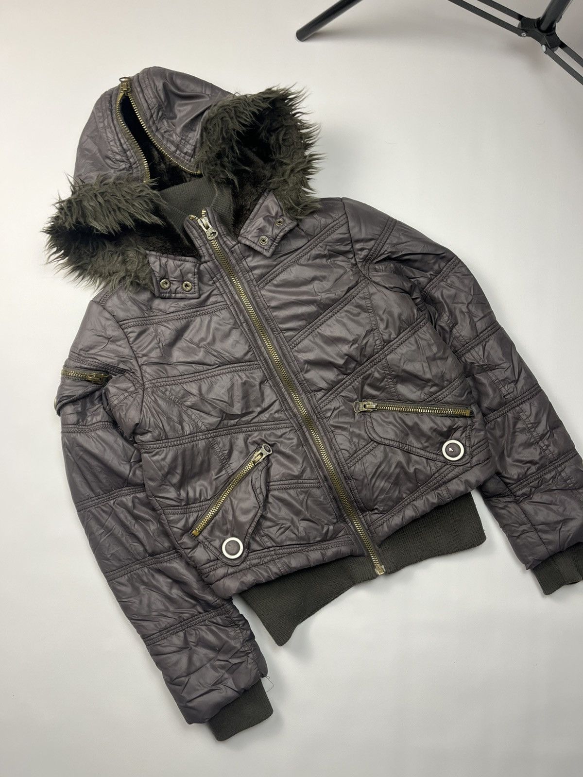 If Six Was Nine Vintage LGB If Six Was Nine Style Faux Fur Zip Bomber Size M / US 6-8 / IT 42-44 - 2 Thumbnail