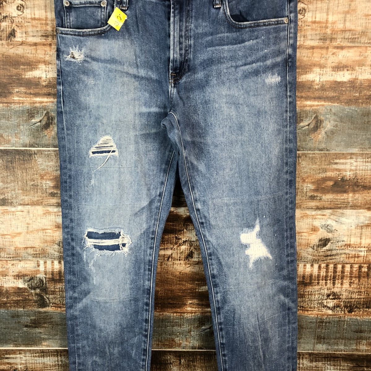 Japanese Brand DL Uniqlo Jeans Distressed Denim Pants #C150 Size US 34 / EU 50 - 5 Thumbnail