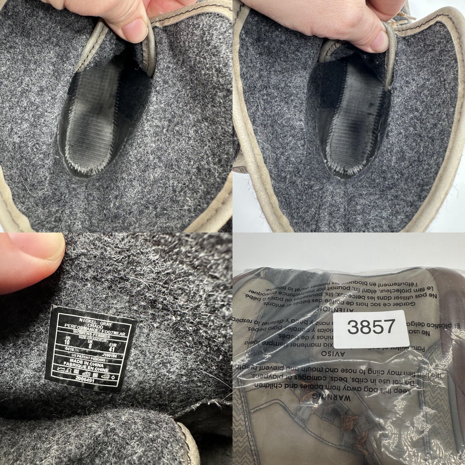 Chaco Chaco Boots Womens 10 Gray Nickel Fleece Lined Ankle Winter Snow Boot J150184 Size L / US 10 / IT 46 - 9 Thumbnail