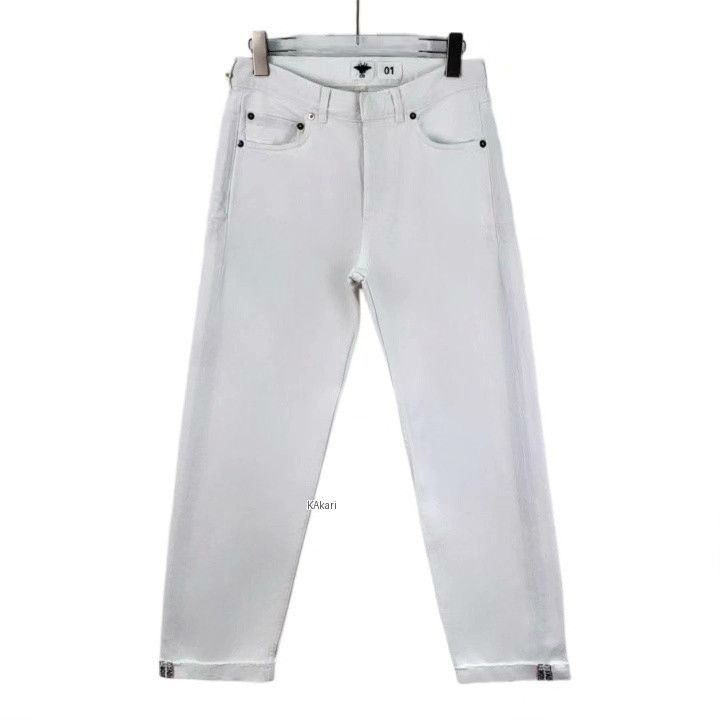 Dior Christian Dior White Distressed Cotton Jeans Size US 32 / EU 48 - 1 Thumbnail
