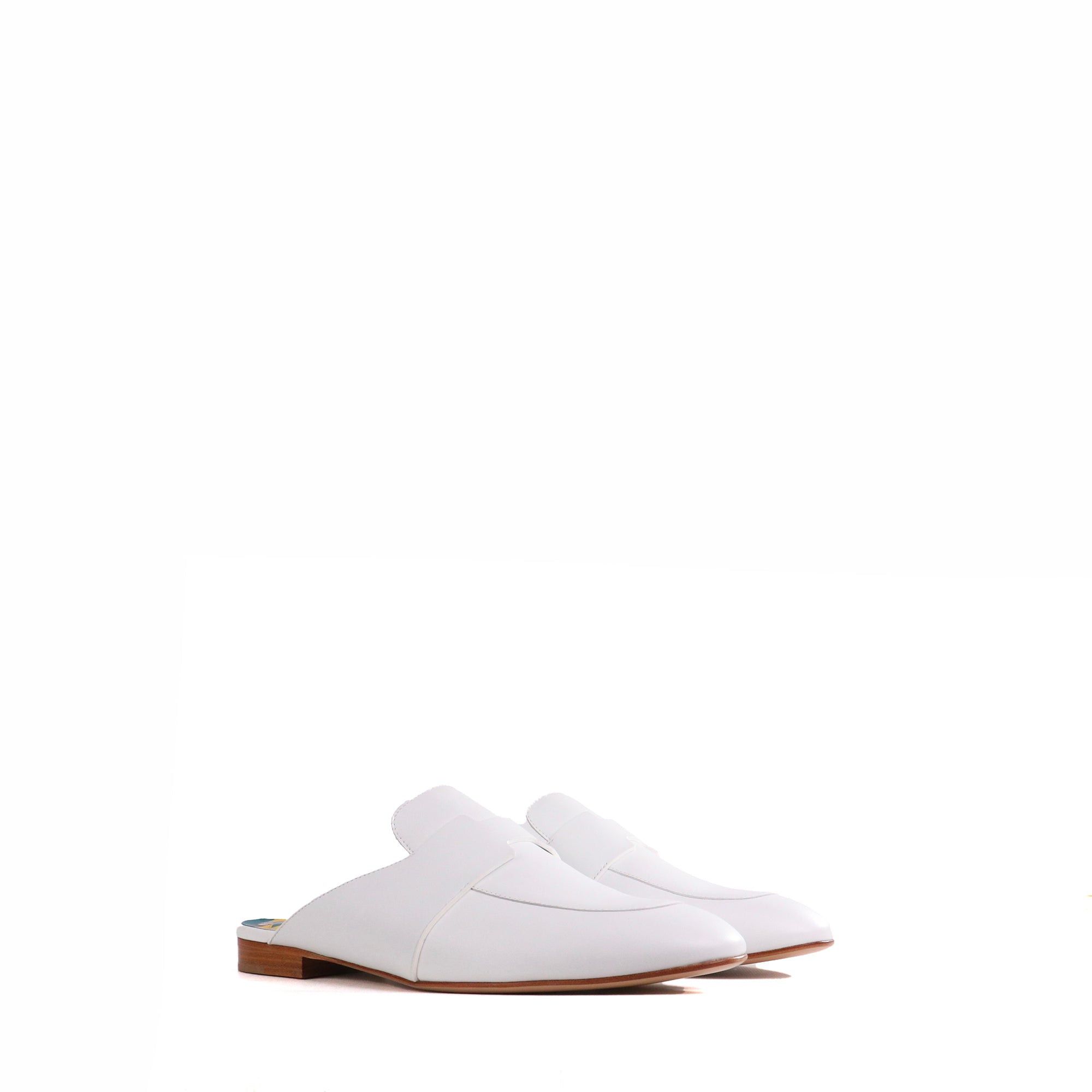 Hermes HERMÈS - Catena Hermès mules in white leather (T41) Size US 6 / IT 36 - 1 Thumbnail