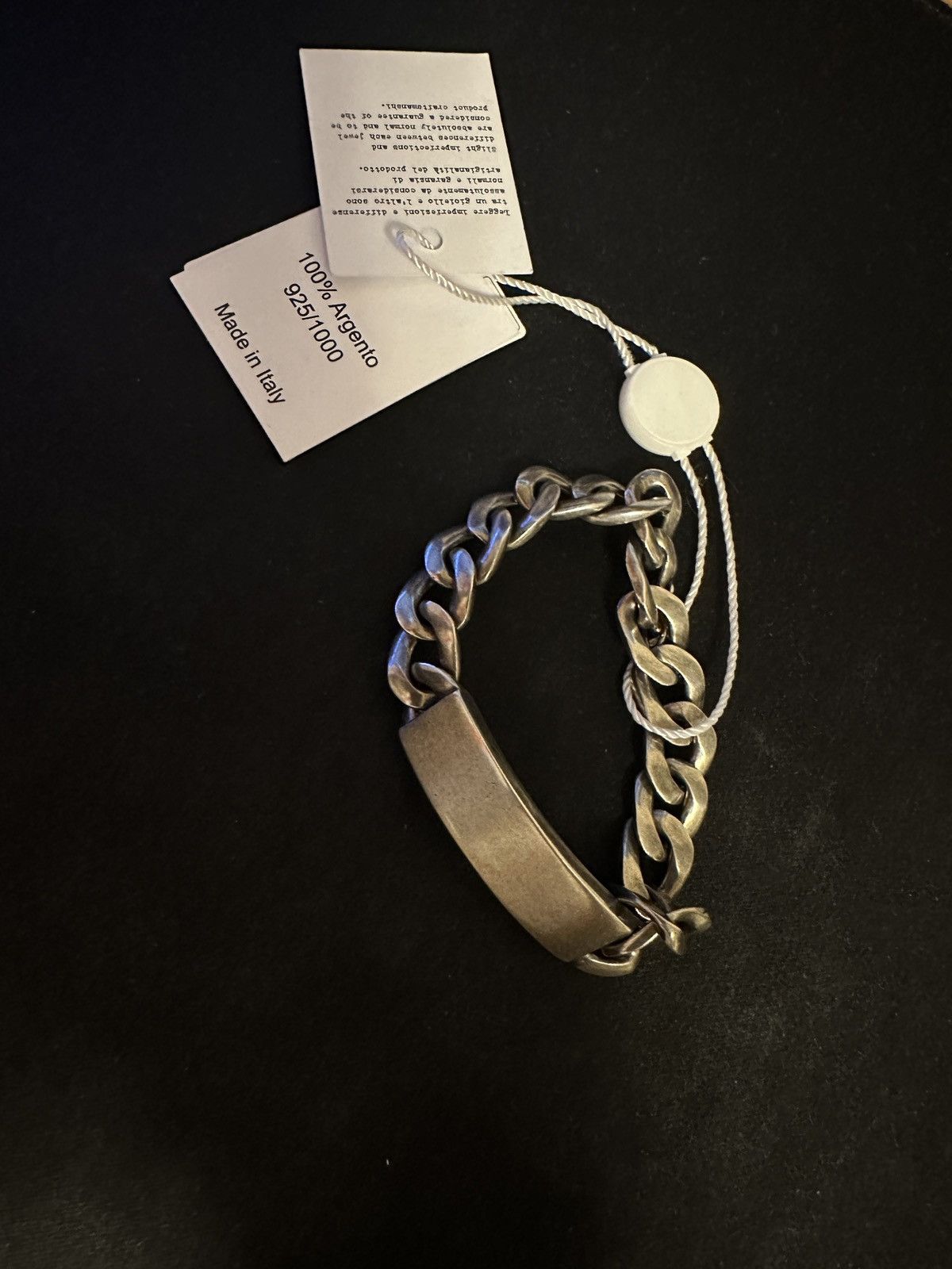 image of Maison Margiela Margiela Bracelet // Chain Link // 925 Silver, Men's