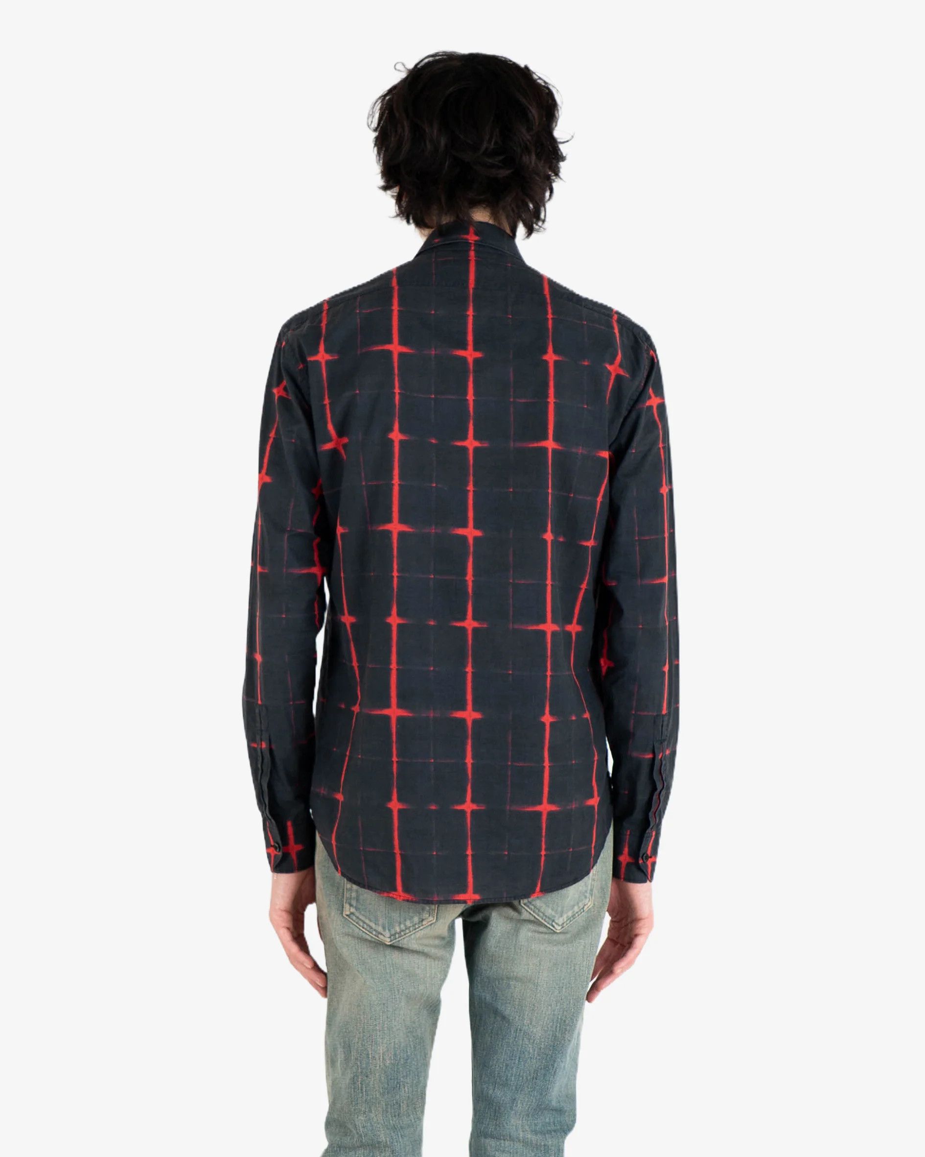 Saint Laurent Paris Red & Black Cotton Button Up Shirt Size US S / EU 44-46 / 1 - 5 Thumbnail