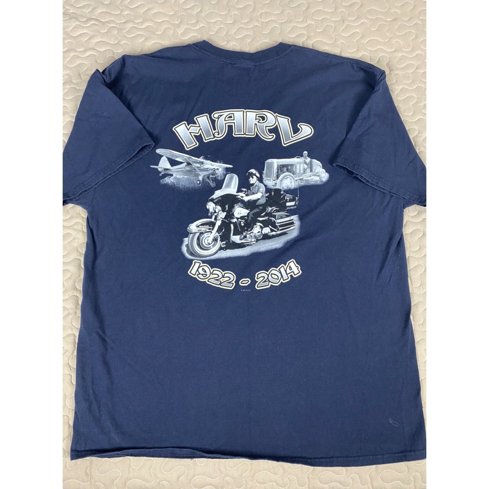Harley Davidson Harley-Davidson Motorcycles 2014 T Shirt Mens XL Navy Blue 1922-2014 Harv’s NY Mens XL Navy Blue T-Shirt Harley Davidson 2014 Motorcycle Prohibition? Size US XL / EU 56 / 4 - 3 Thumbnail