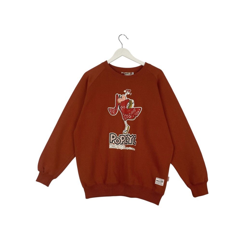 Designer × Vintage vintage Hoodie/sweater popeye sweatshirt - oren Size US M / EU 48-50 / 2 - 1 Thumbnail