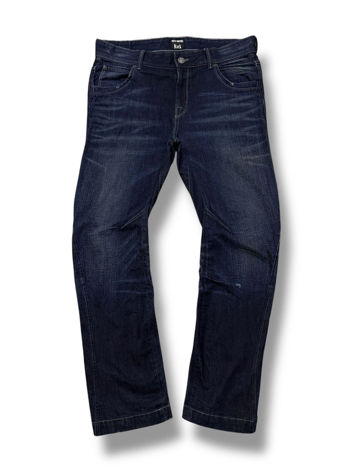 Numbers Vintage Back Number Black Denim Jeans Japan | Dark Wash W35 Size US 35 - 2 Thumbnail