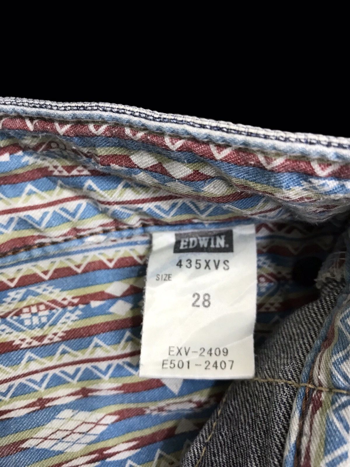 Edwin 💥EDWIN 435XVS STONE WASH DISTRESSED DENIM F342 Size US 31 - 17 Thumbnail