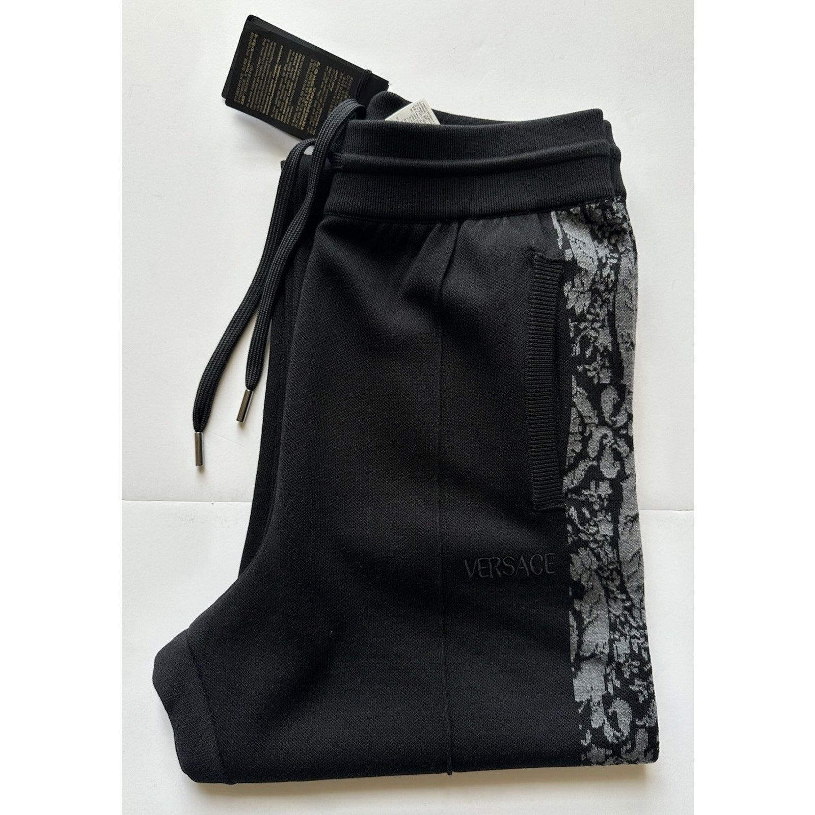 Versace Versace Knit Barocco Jacquard Black Pants L (50) 1013253 Size US 32 / EU 48 - 12 Thumbnail