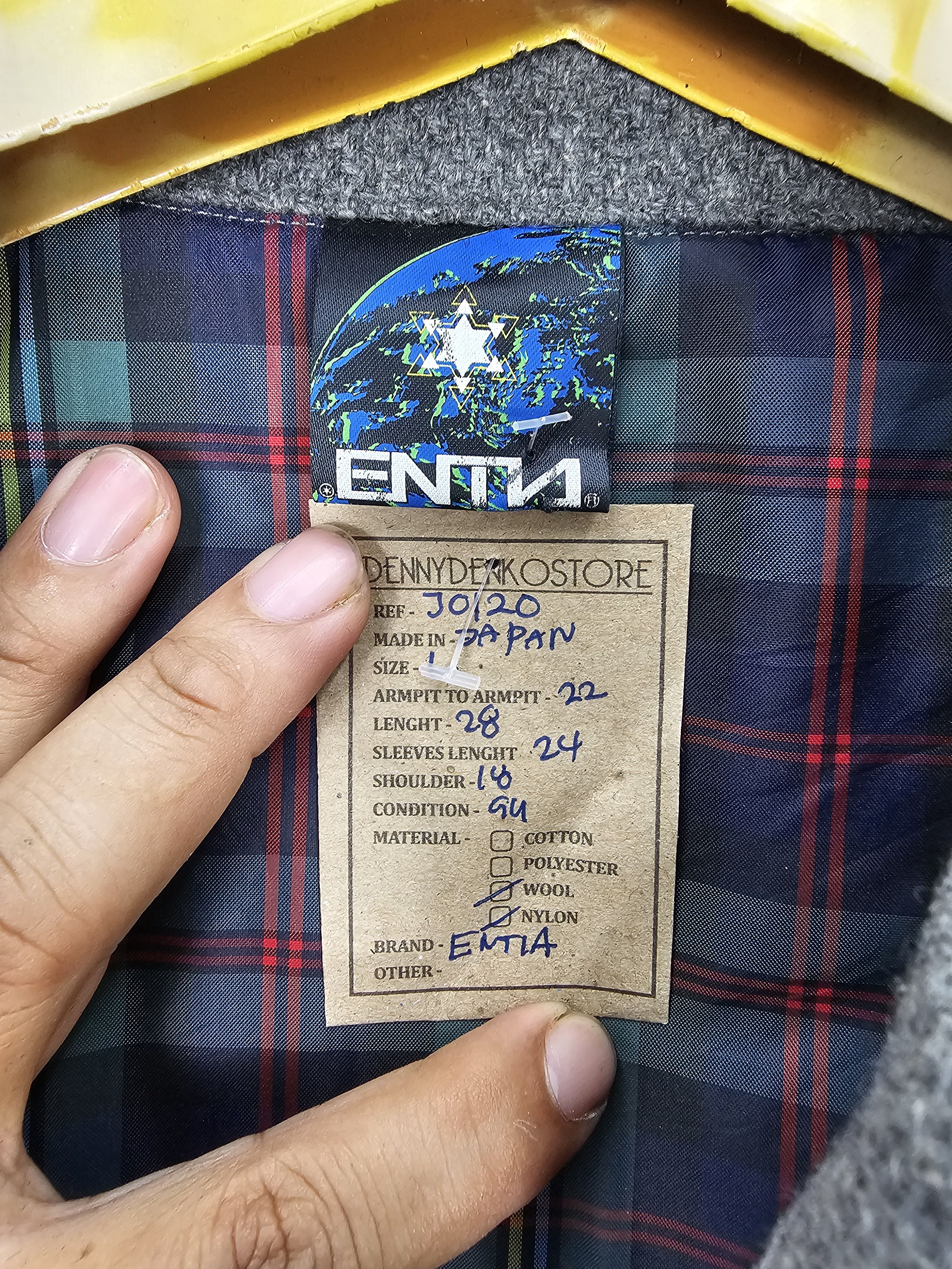 Japanese Brand ENTIA Casual Wool Plaid Checked Designer Jacket J0120 Size US L / EU 52-54 / 3 - 14 Thumbnail