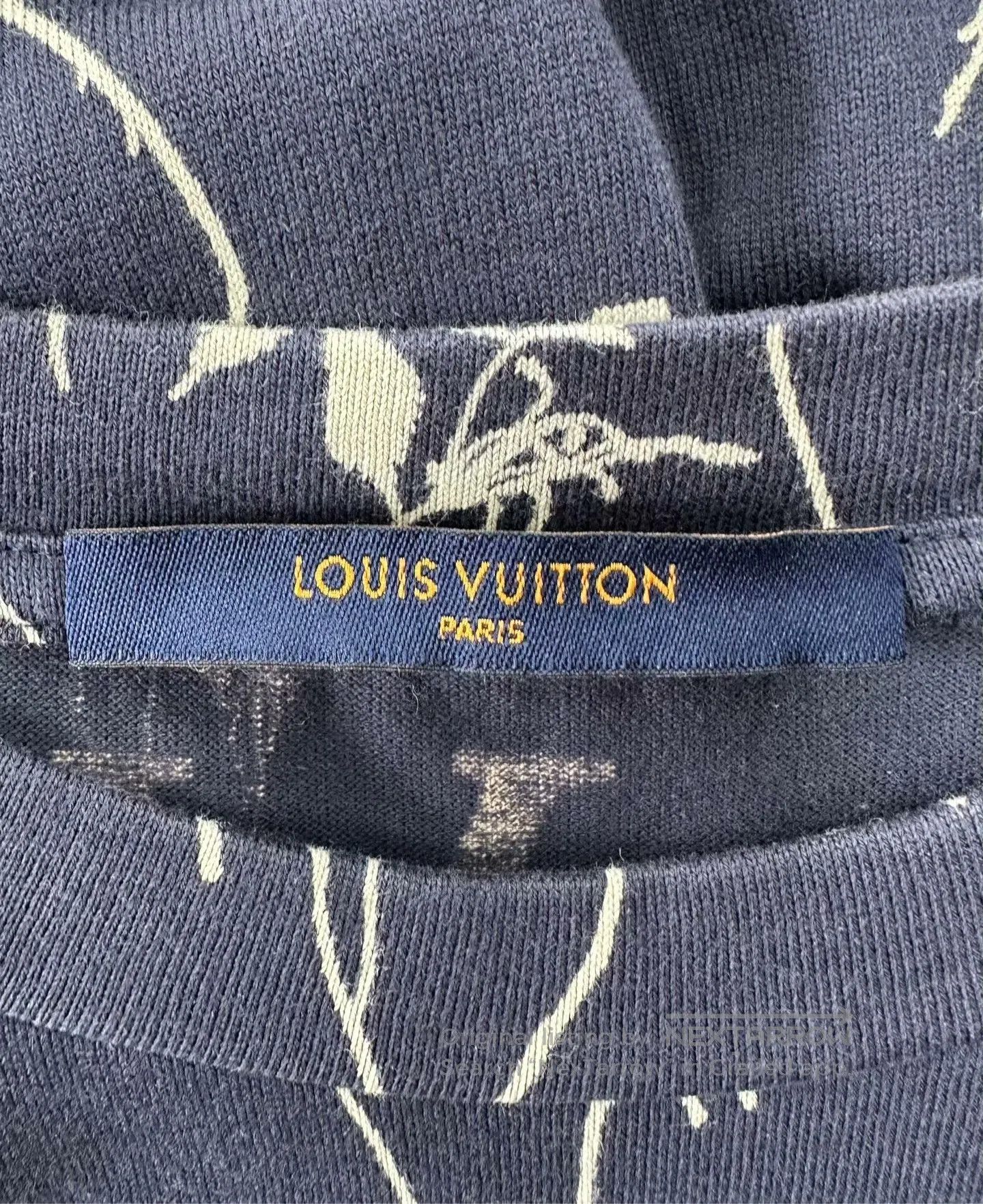 Louis Vuitton Louis Vuitton Dark blue wheat old logo print short sleeve| Size US M / EU 48-50 / 2 - 3 Thumbnail