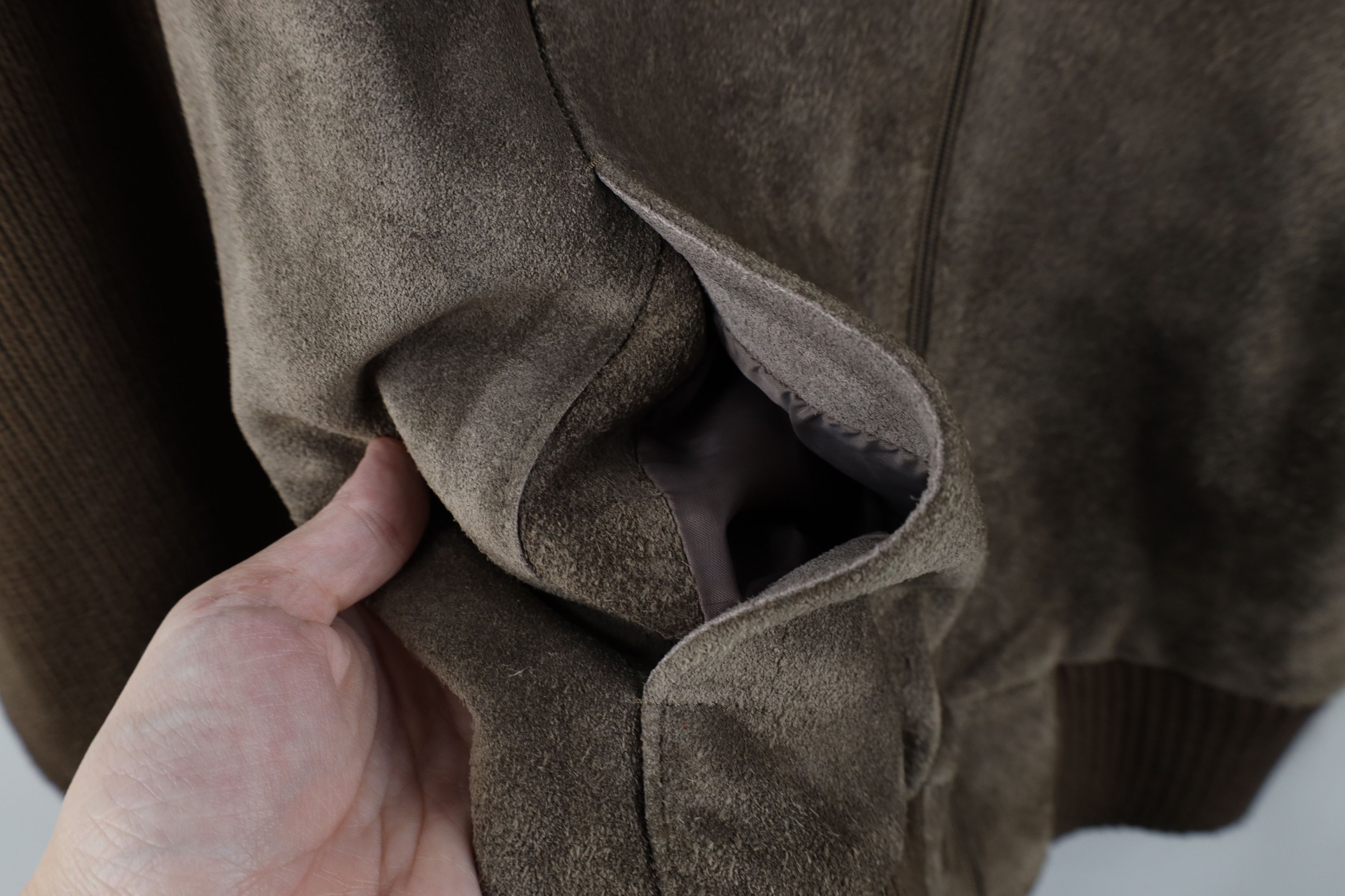 Vintage Vintage 70s Streetwear Leather Knit Sweater Jacket Swacket Size US L / EU 52-54 / 3 - 5 Thumbnail