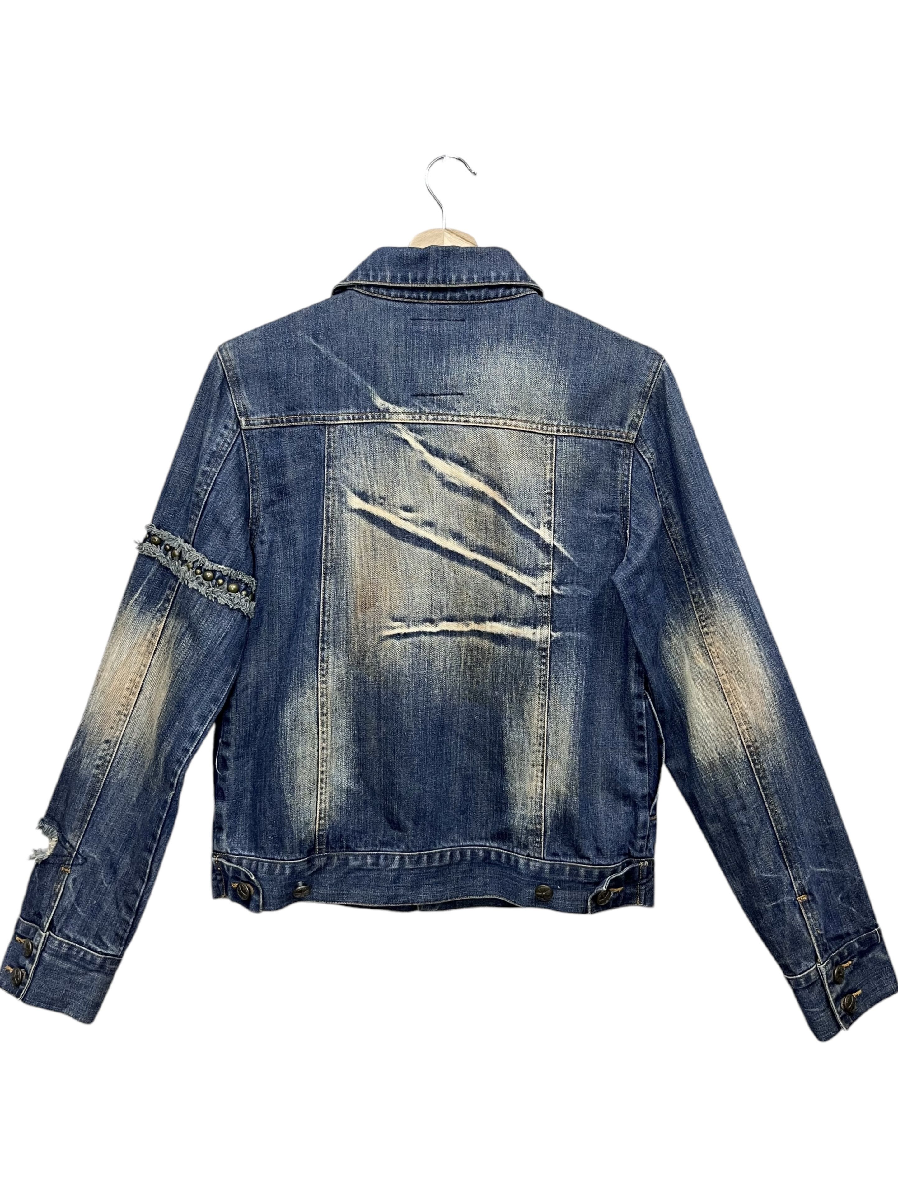 Addict Clothes Japan FYE🔥Vtg MIDAS Seditionaries Mud Wash Claw Mark Denim Jacket Size S / US 4 / IT 40 - 3 Thumbnail