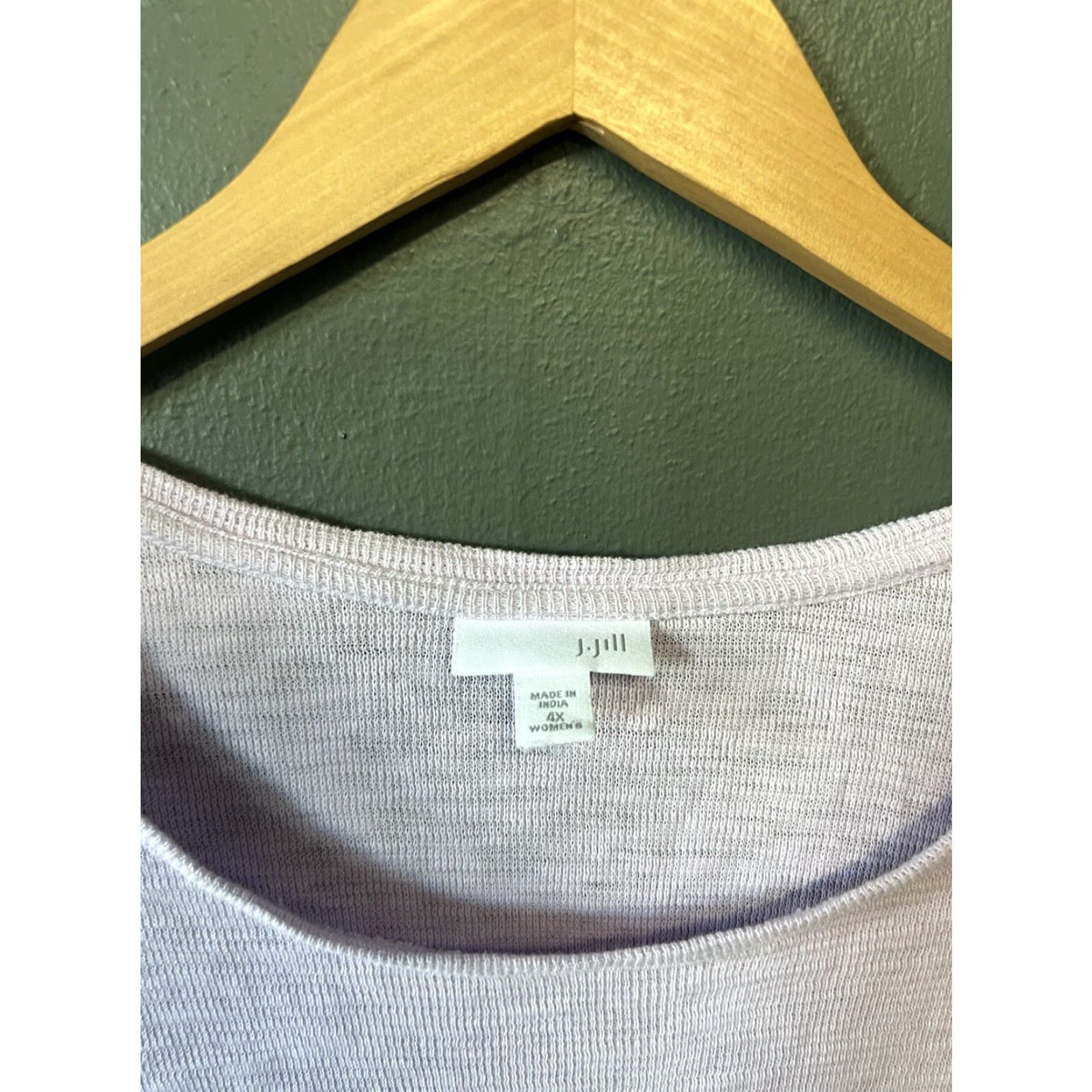 J. Jill J. Jill Womens Gray 3/4 Sleeve Knit Pullover Shirt Plus Size 4X Size XXL / US 16-18 / IT 52-54 - 3 Thumbnail
