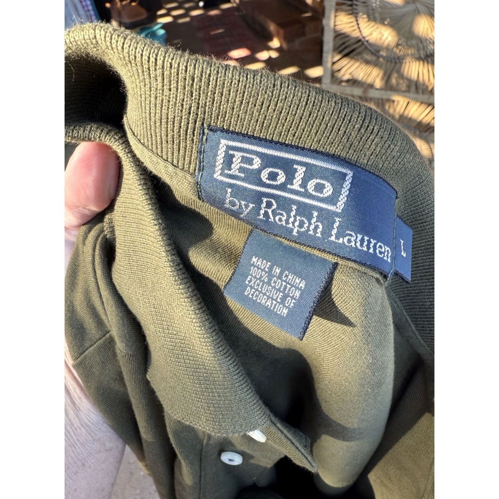 Ralph Lauren VINTAGE Polo Ralph Lauren Shirt Men Large Green Orange Pony Polo Collared Sweater Zip Crewneck Ski Preppy Size US L / EU 52-54 / 3 - 4 Thumbnail