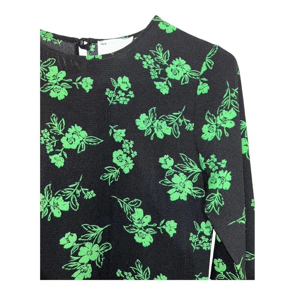 Asos ASOS l Black/Green Floral Print Maxi Dress Size 0 Size XS / US 0-2 / IT 36-38 - 4 Thumbnail