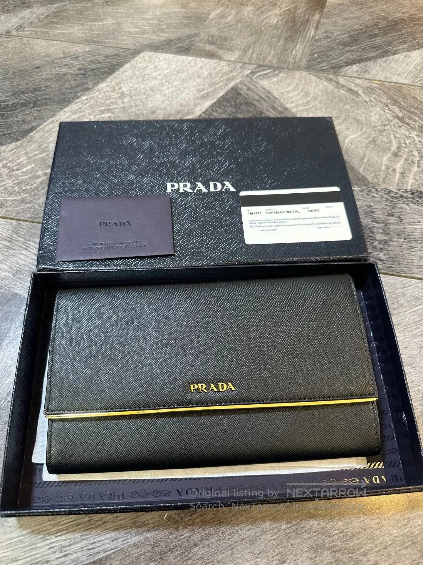 Prada Prada Long Snap Wallet Clutch Black Cross. Size ONE SIZE - 6 Thumbnail