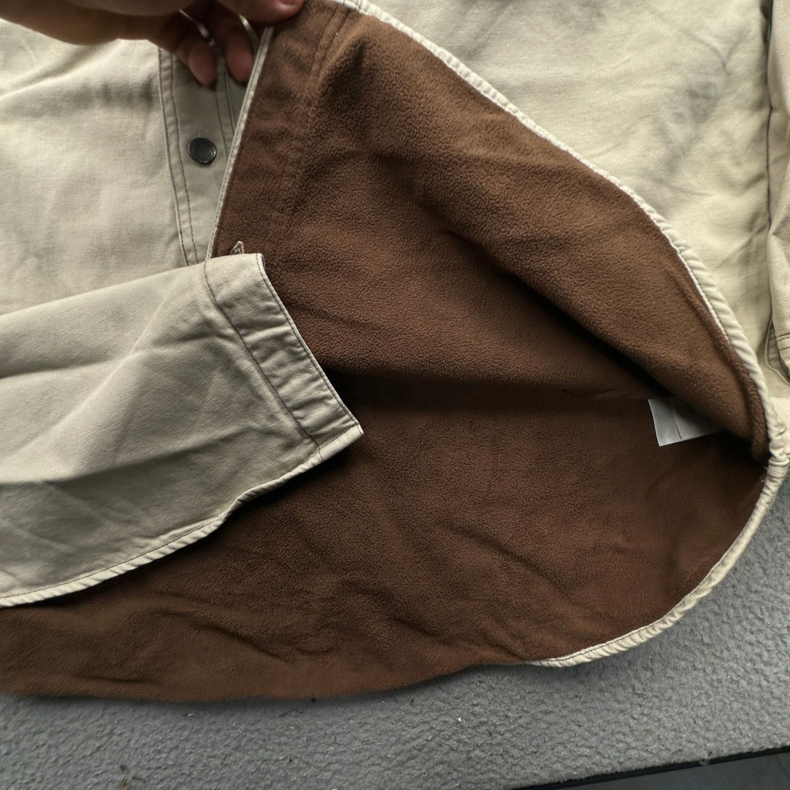 Columbia Columbia Fleece Lined Button Canvas Shirt Men Large Brown Size US L / EU 52-54 / 3 - 7 Thumbnail