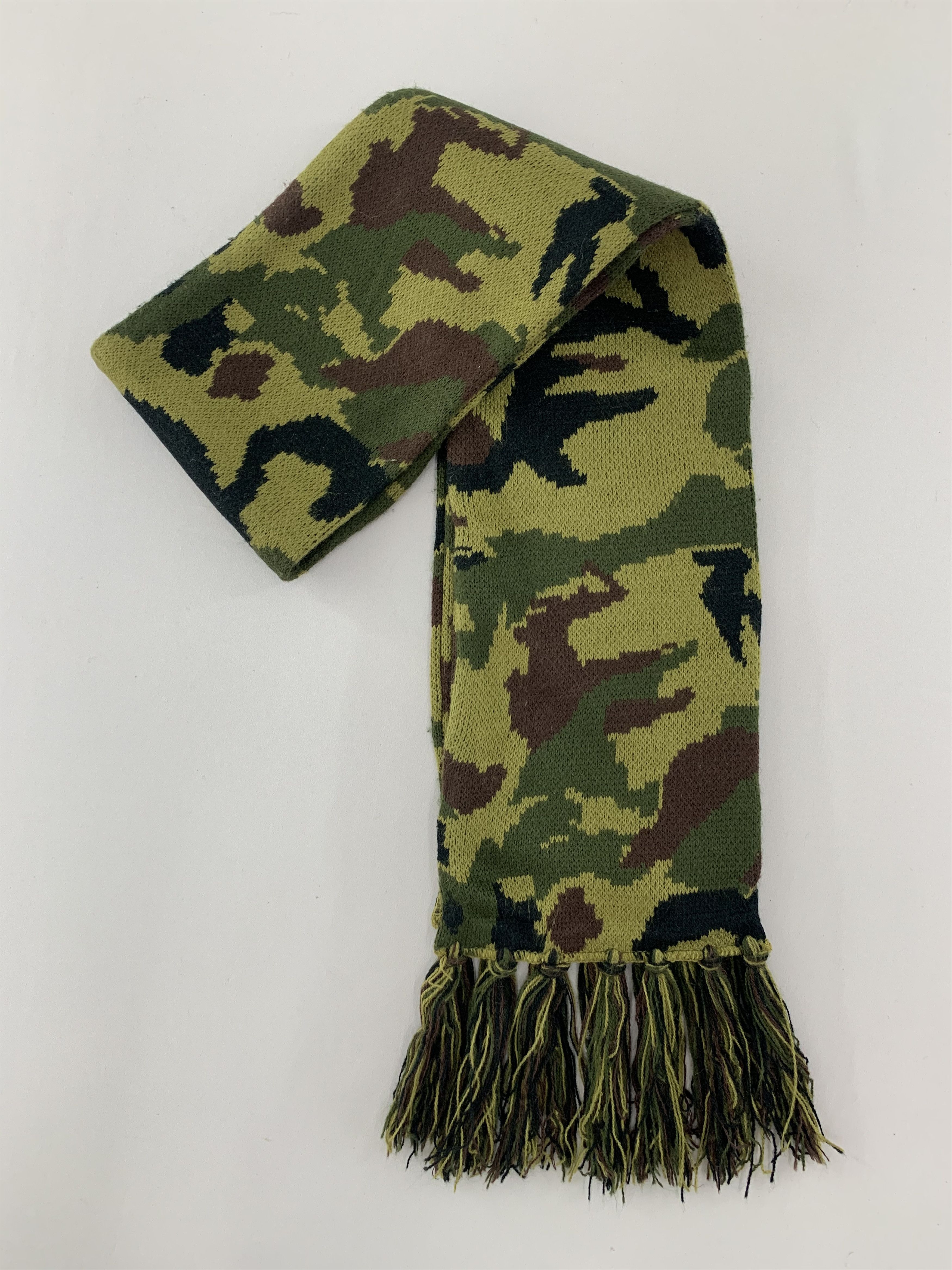 Vintage Camo Military Scarf Wool Muffler Neck Wrap BL4058 Size ONE SIZE - 2 Thumbnail