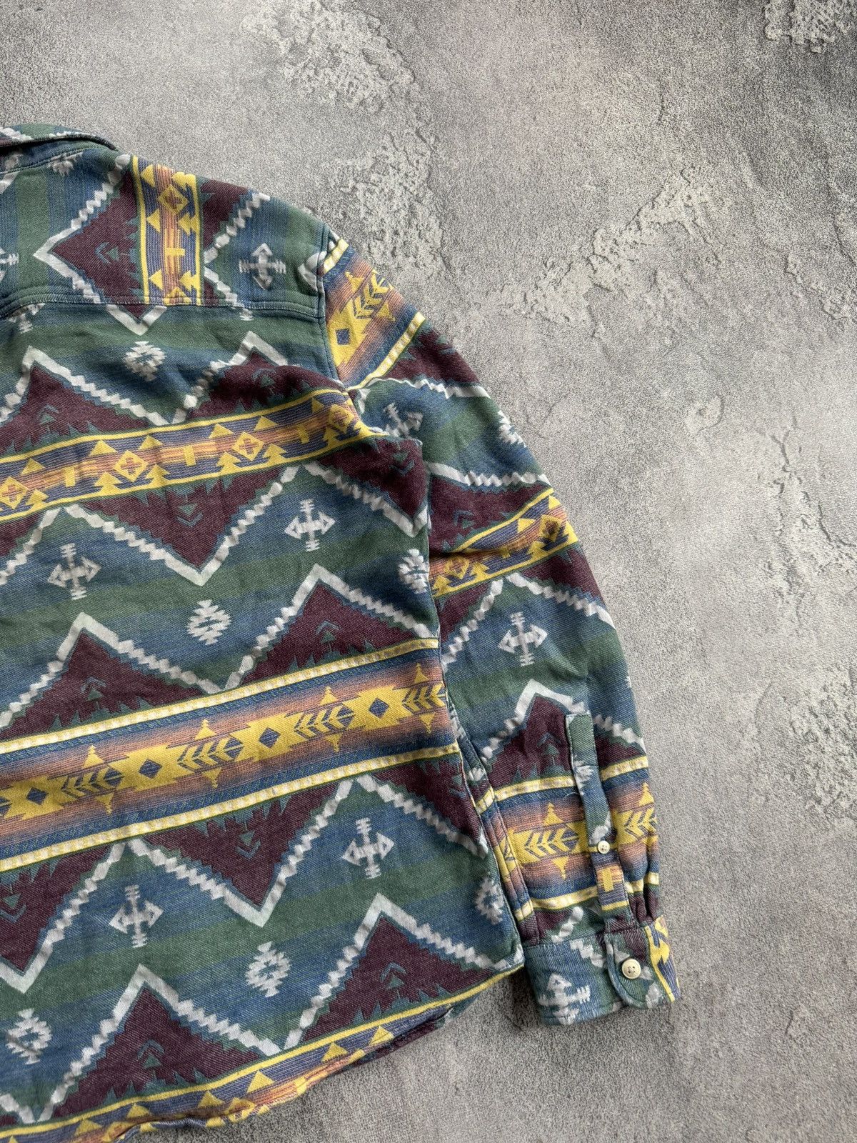 Review Retro L/Size aztec inca shirts button up long sleeve 90s Size US L / EU 52-54 / 3 - 12 Thumbnail