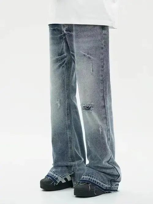 Japanese Brand × Jean Blue Baggy Stacked Denim Jeans Size US 30 / EU 46 - 3 Thumbnail