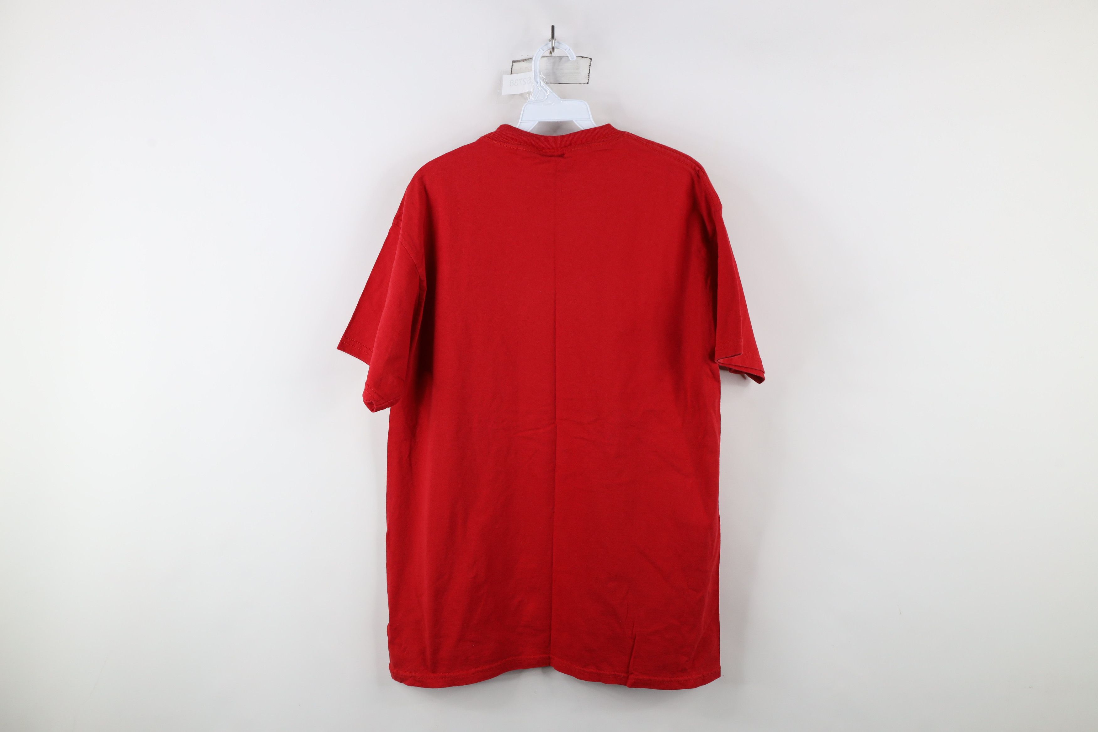 Disney × Vintage Vintage 90s Disney Spell Winnie the Pooh T-Shirt Red Cotton Size L / US 10 / IT 46 - 8 Thumbnail