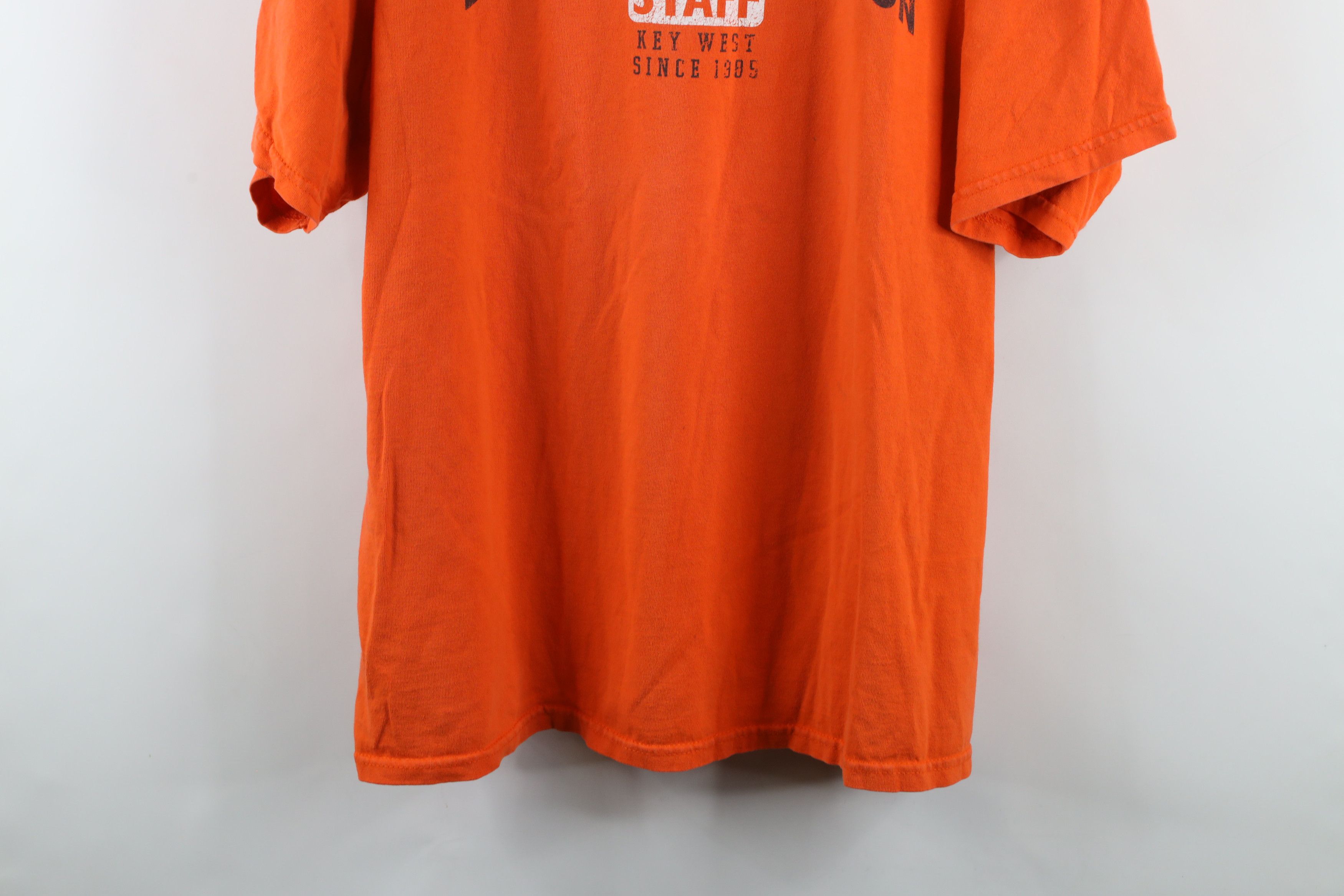 Vintage Vintage 90s Jimmy Buffetts Margaritaville T-Shirt Orange Size US XXL / EU 58 / 5 - 3 Thumbnail