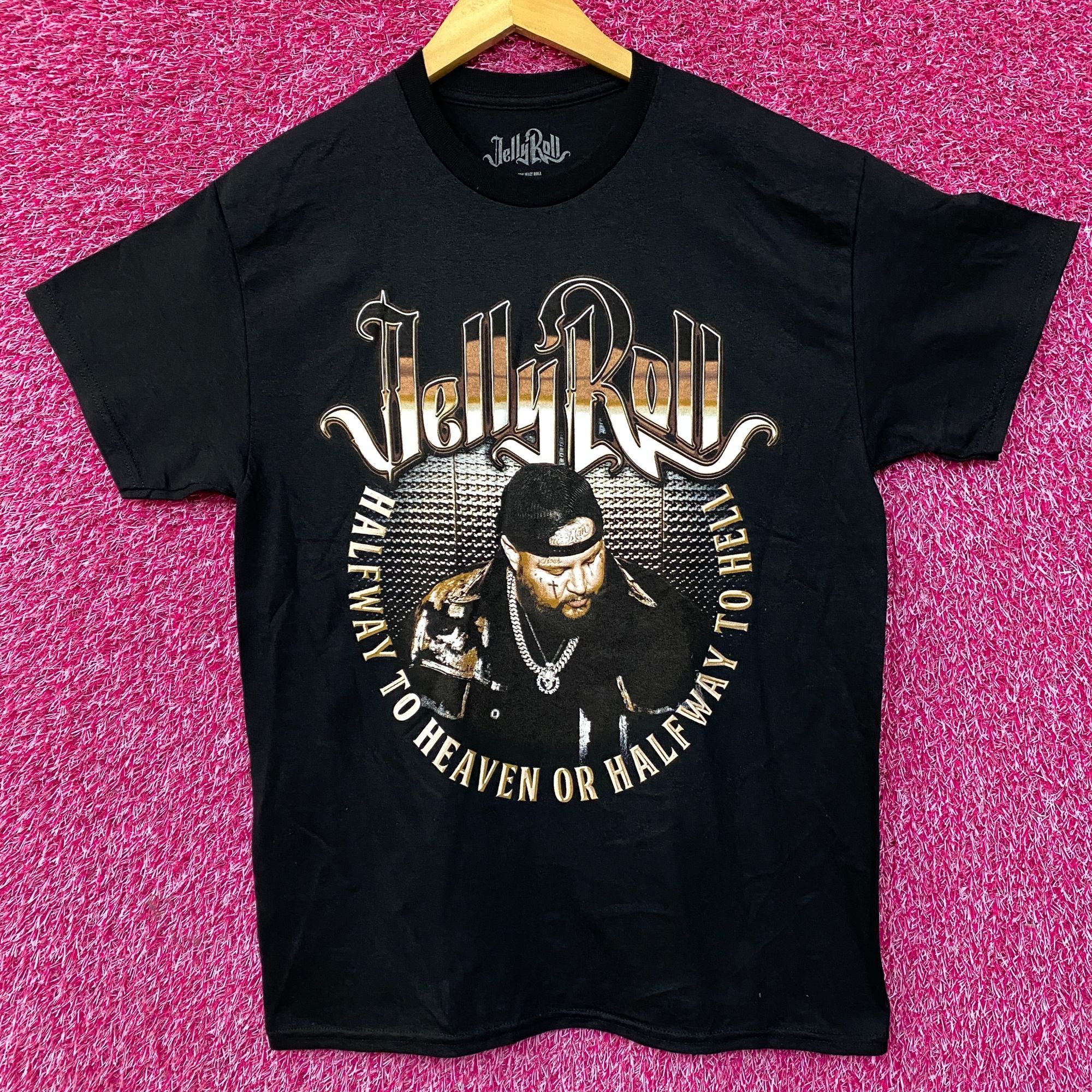 Rap Tees Jelly Roll Halfway To Hell Whitsitt Chapel Album T-Shirt Med Size US M / EU 48-50 / 2 - 1 Thumbnail