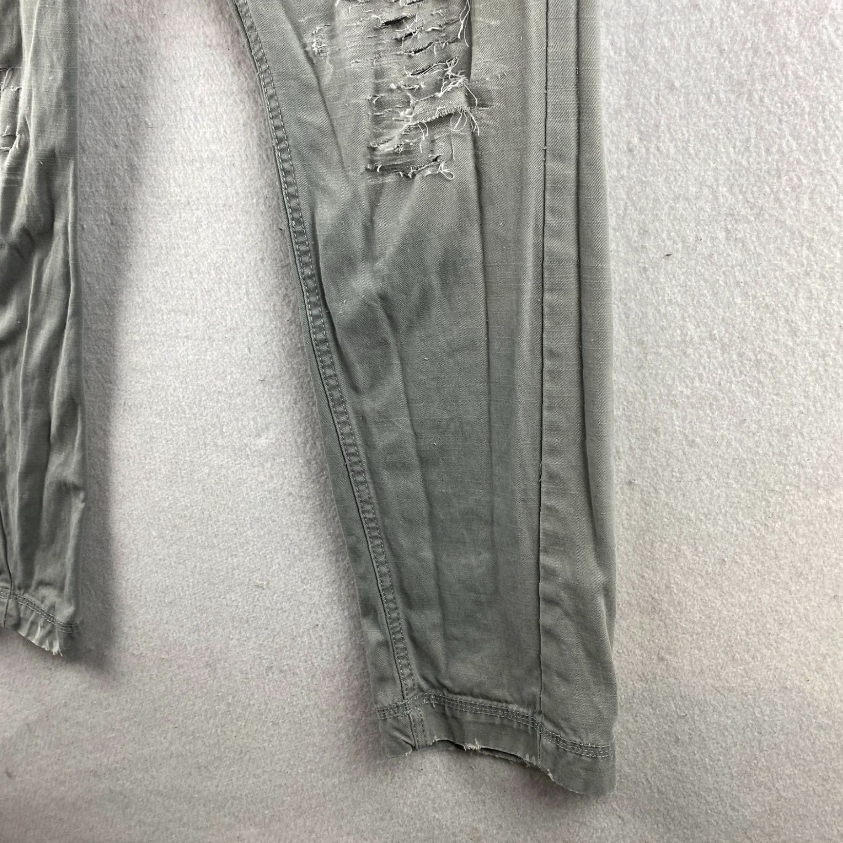 Vintage Koto Pants Mens 33 Gray Distressed Pockets Corduroy Waist Slash Pockets Slim Straight Size US 33 - 6 Thumbnail