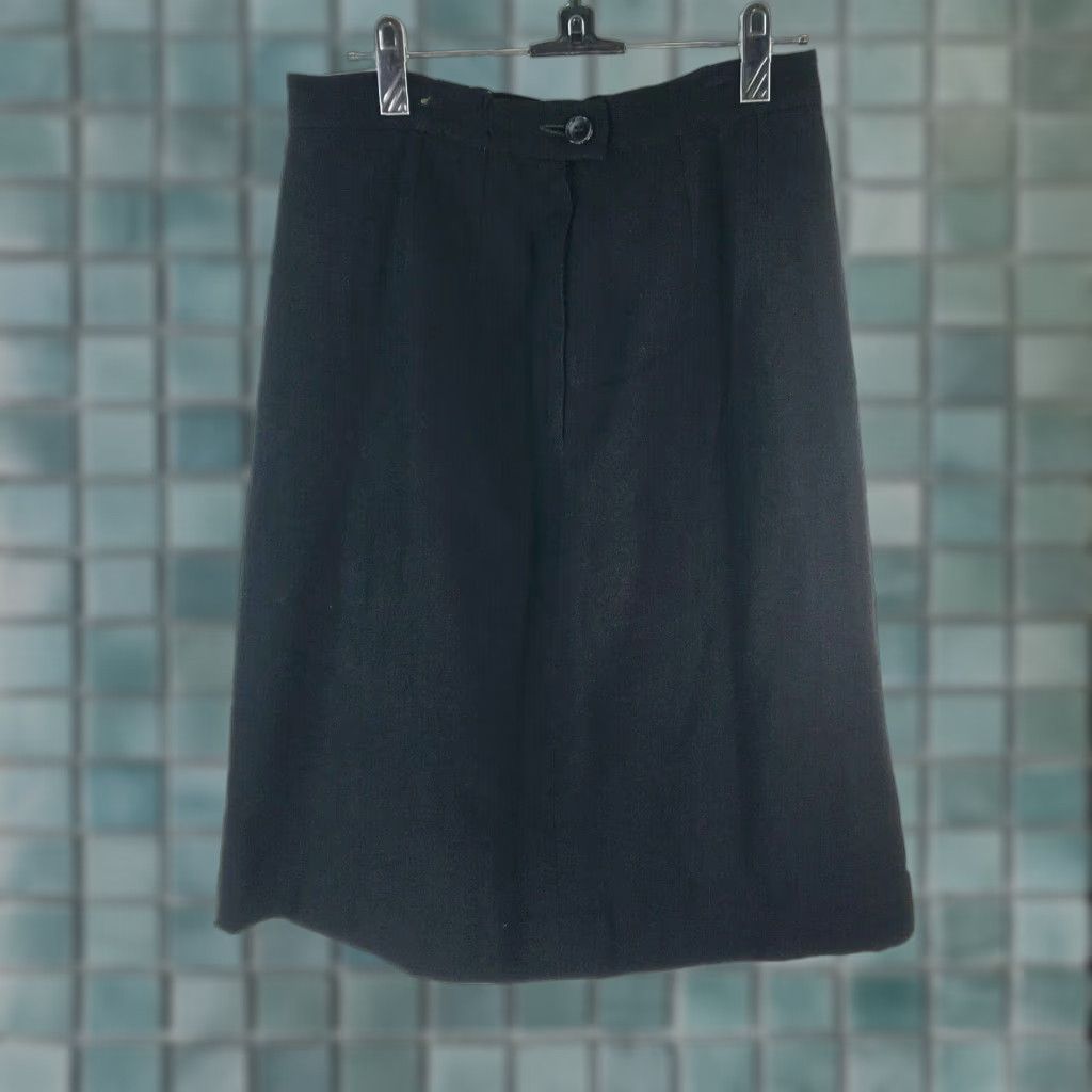 Vintage VINTAGE Womens Skirt A Line Pencil Black Midi 26X22 Regular 100% Cotton USA Casual Formal Size 26X22 Womens Size 32" / US 10 / IT 46 - 1 Thumbnail