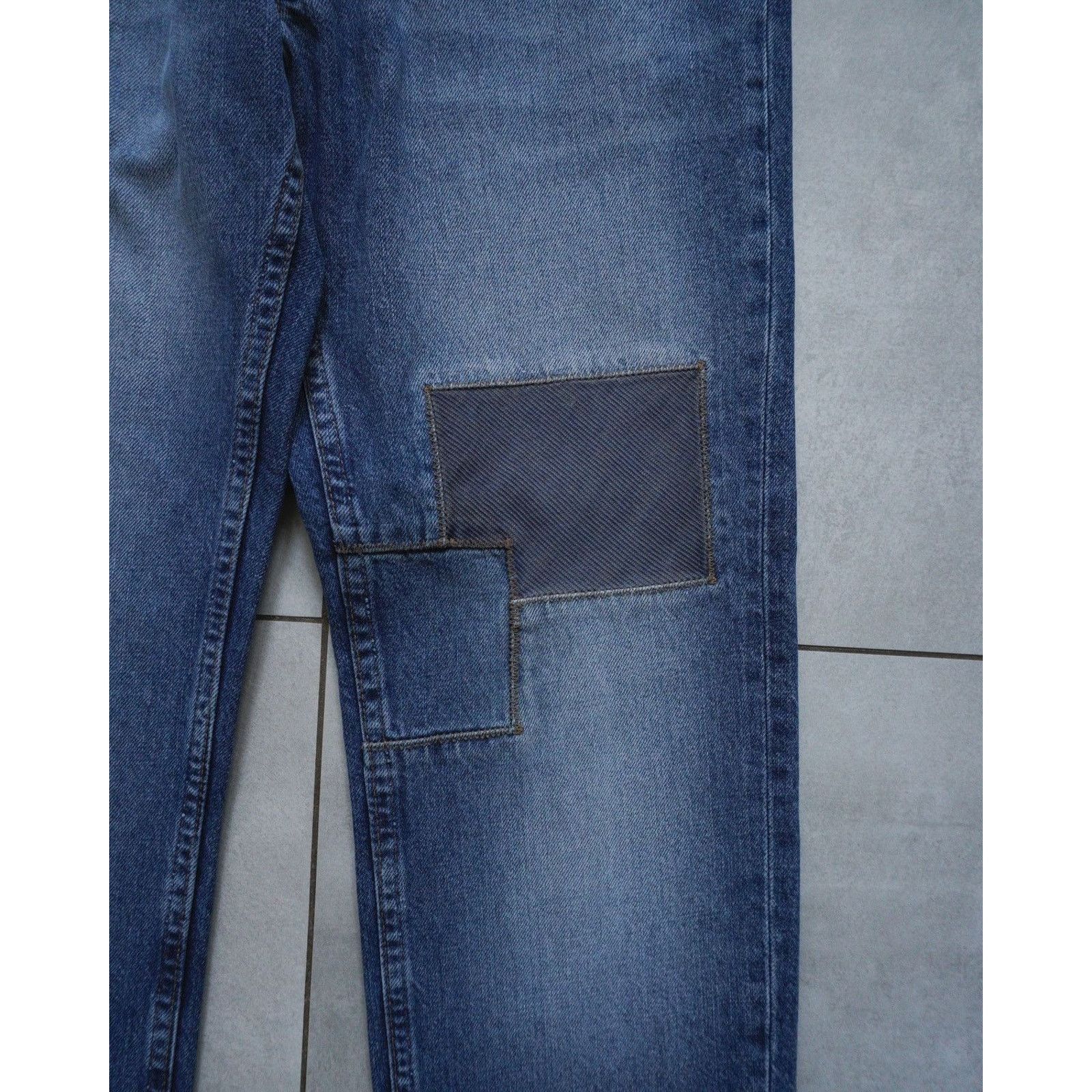 Prada Vintage fw00 prada patchwork light blue denim jeans pants Size US 29 - 4 Thumbnail