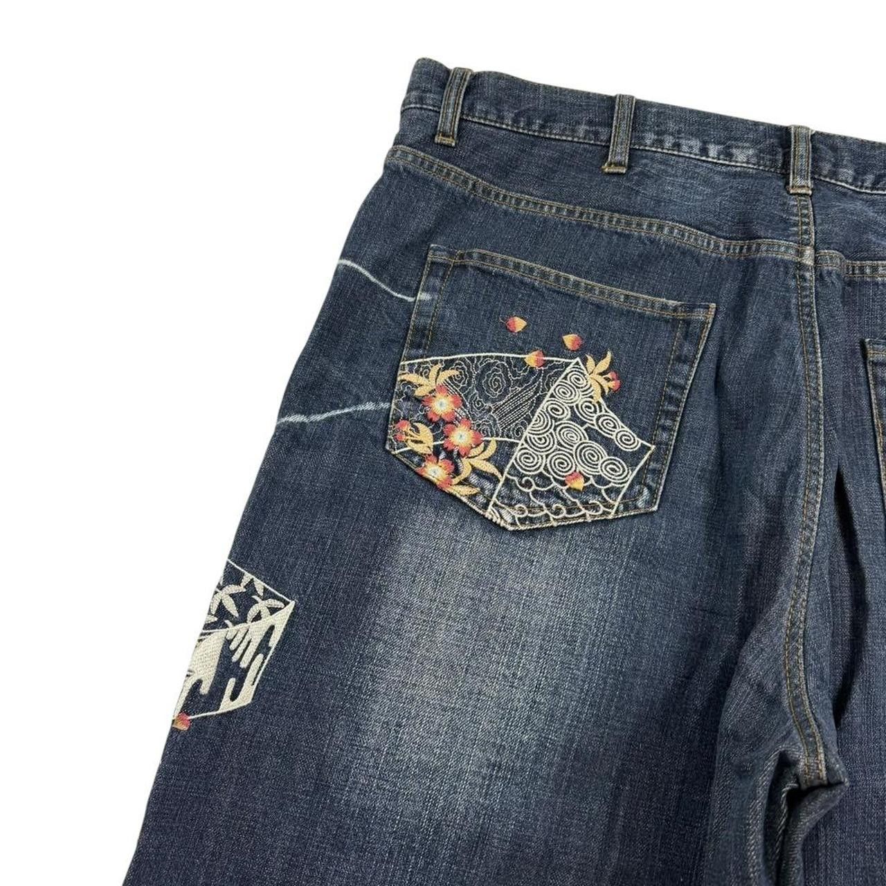 Karakuri Tamashii Karakuri Tamashii Embroidered Floral Japanese Jeans Waist 43 Size US 43 - 4 Thumbnail
