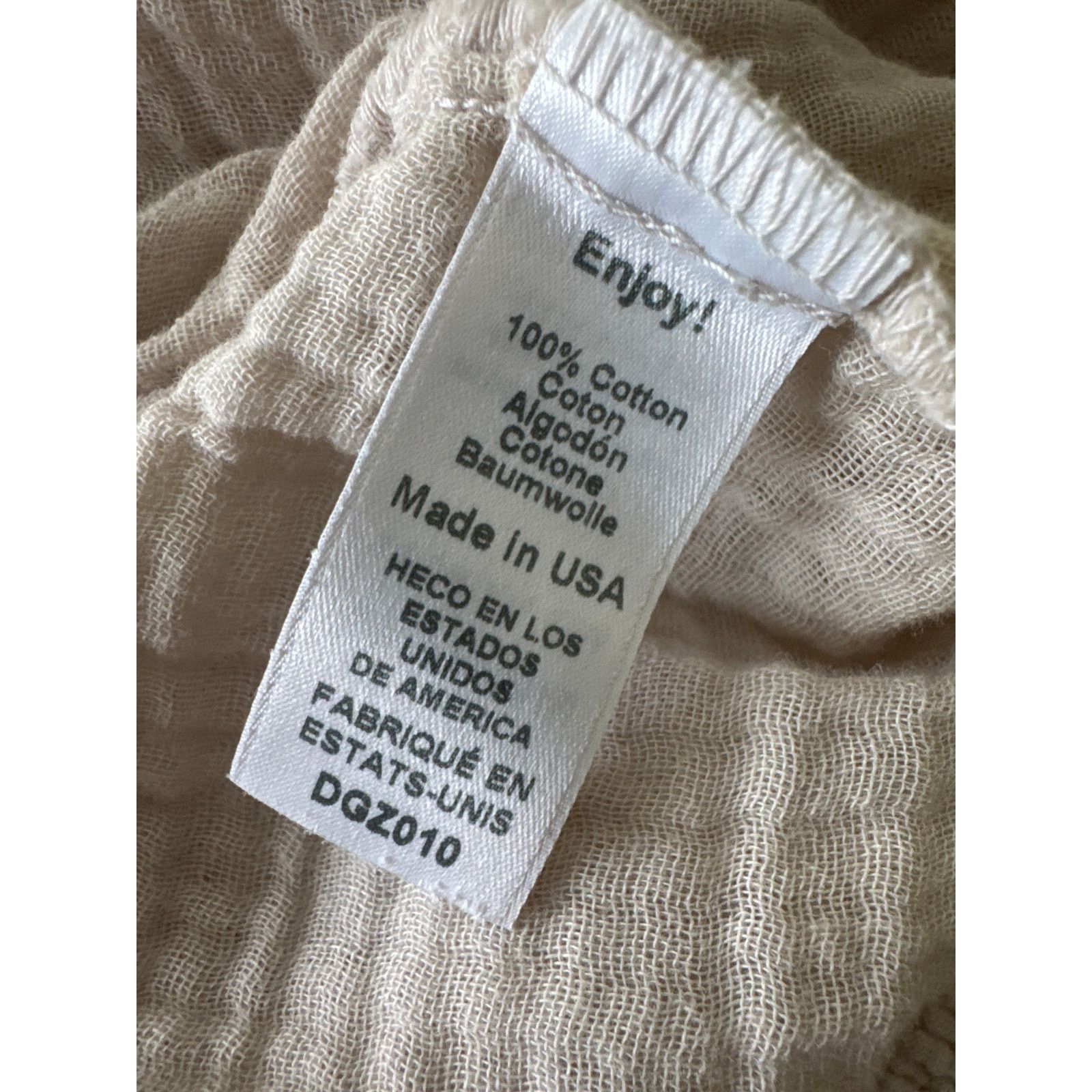 MICHAEL STARS Janelle Tie Neck Tank Cement Large NWT
