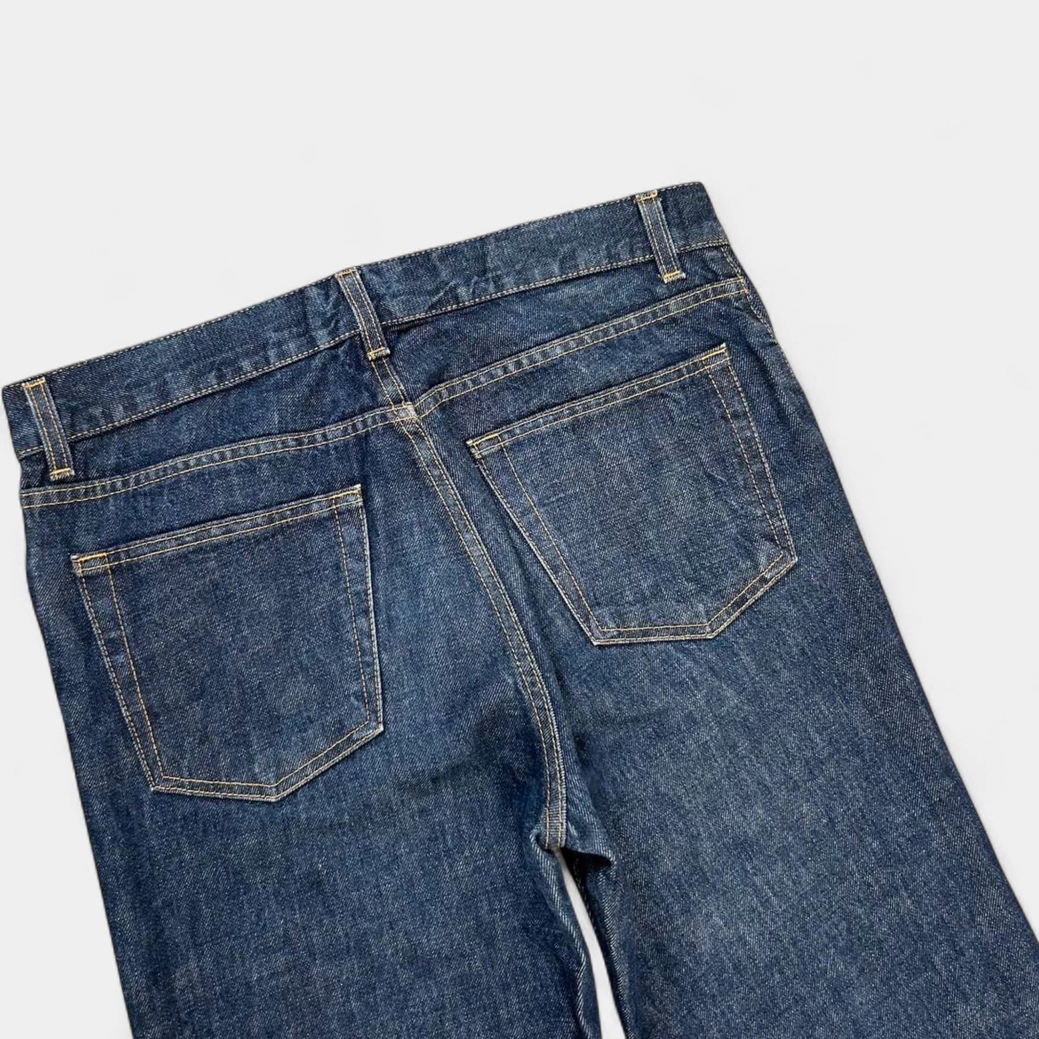 Helmut Lang Helmut Lang 1998 Classic Denim Cut Blue Flair Jeans Size US 31 - 7 Thumbnail