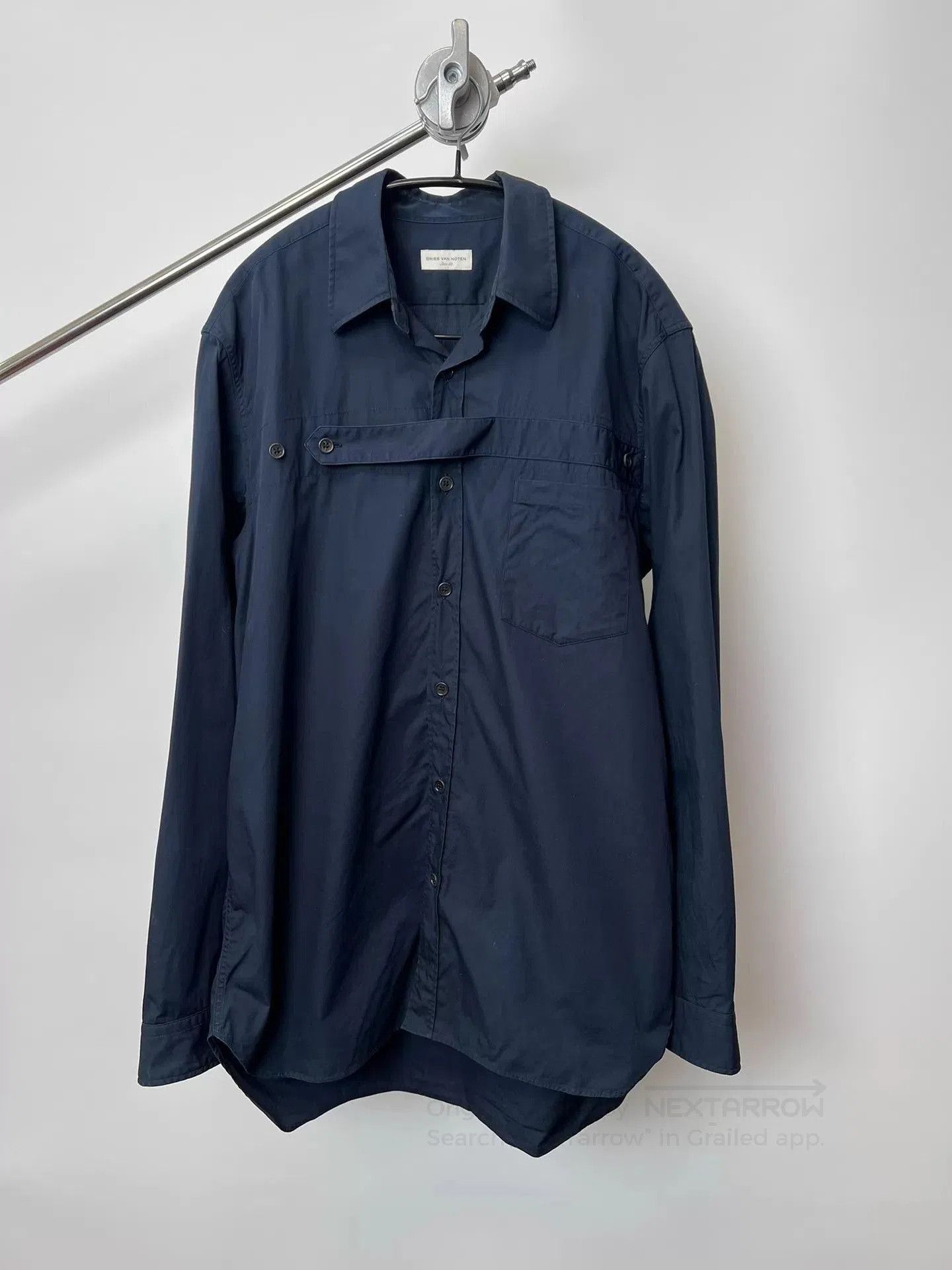 Dries Van Noten Blue Long-Sleeve Button-Up Shirt. Size US M / EU 48-50 / 2 - 1 Thumbnail