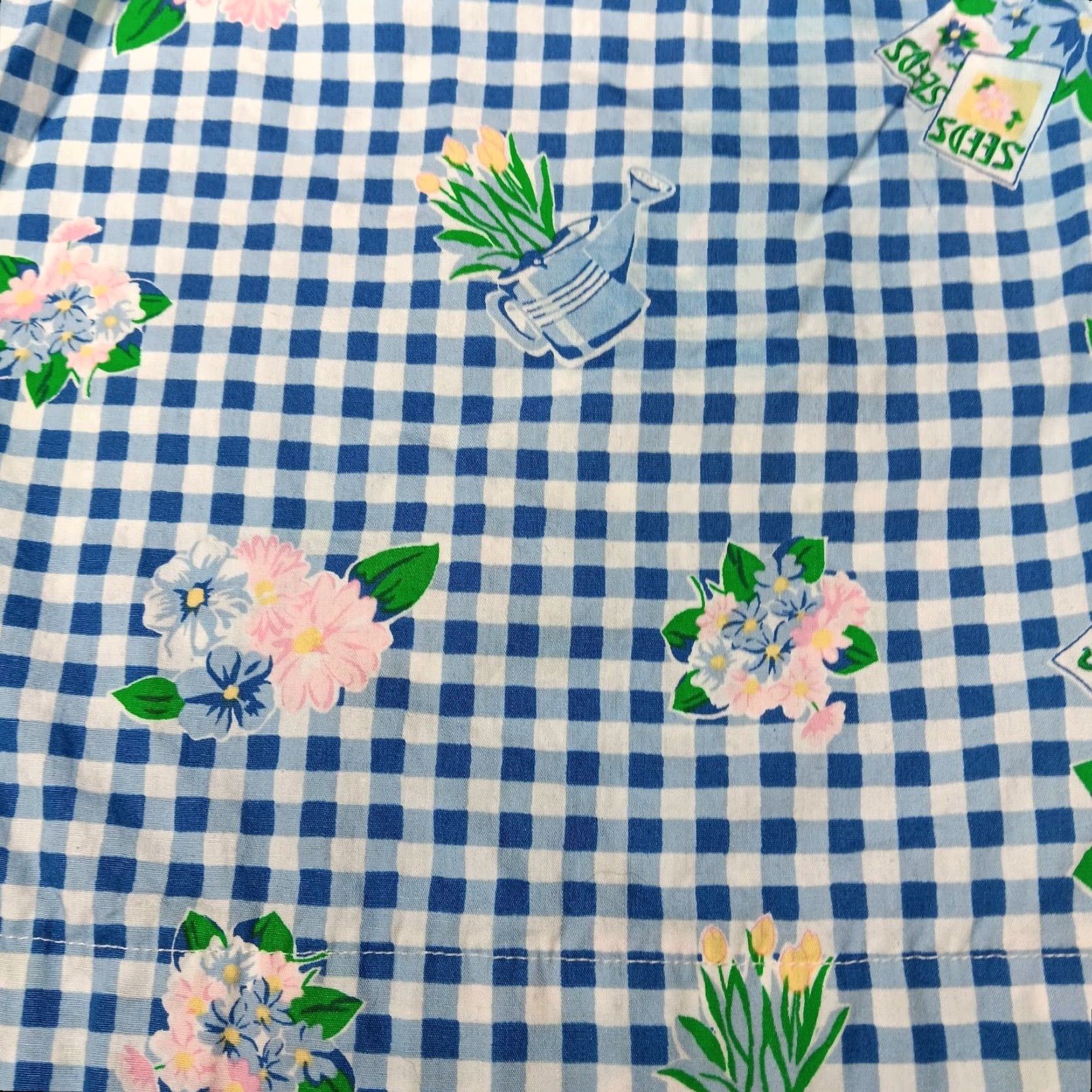 Vintage VINTAGE The Eagle's Eye Womens Shorts Casual Pleated Cotton Flower Garden Bow M Blue Size 32" / US 10 / IT 46 - 3 Thumbnail