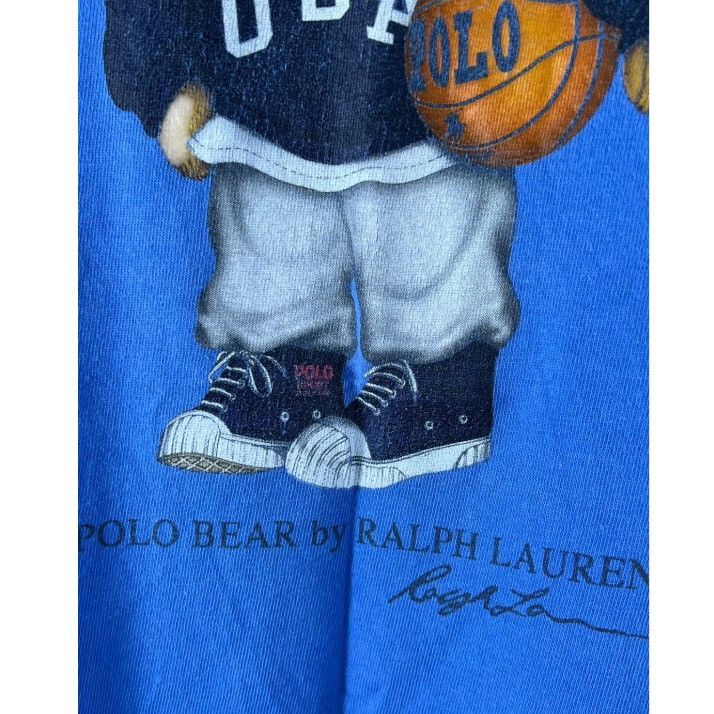 Polo Ralph Lauren × U.S. Polo Assn. Polo Bear Laugh Lauren Vintage Polo Bear 90sT-shirt Size US L / EU 52-54 / 3 - 6 Thumbnail