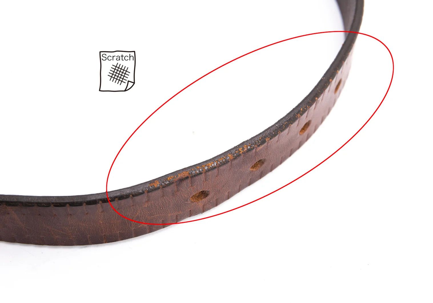 Issey Miyake Leather Embossed Line Belt in Brown Size ONE SIZE - 7 Thumbnail