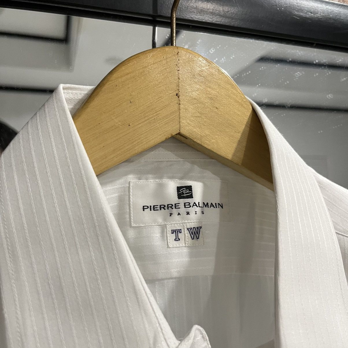 Pierre Balmain Pierre Balmain - White Minimalist Formal Shirt Size US L / EU 52-54 / 3 - 4 Thumbnail